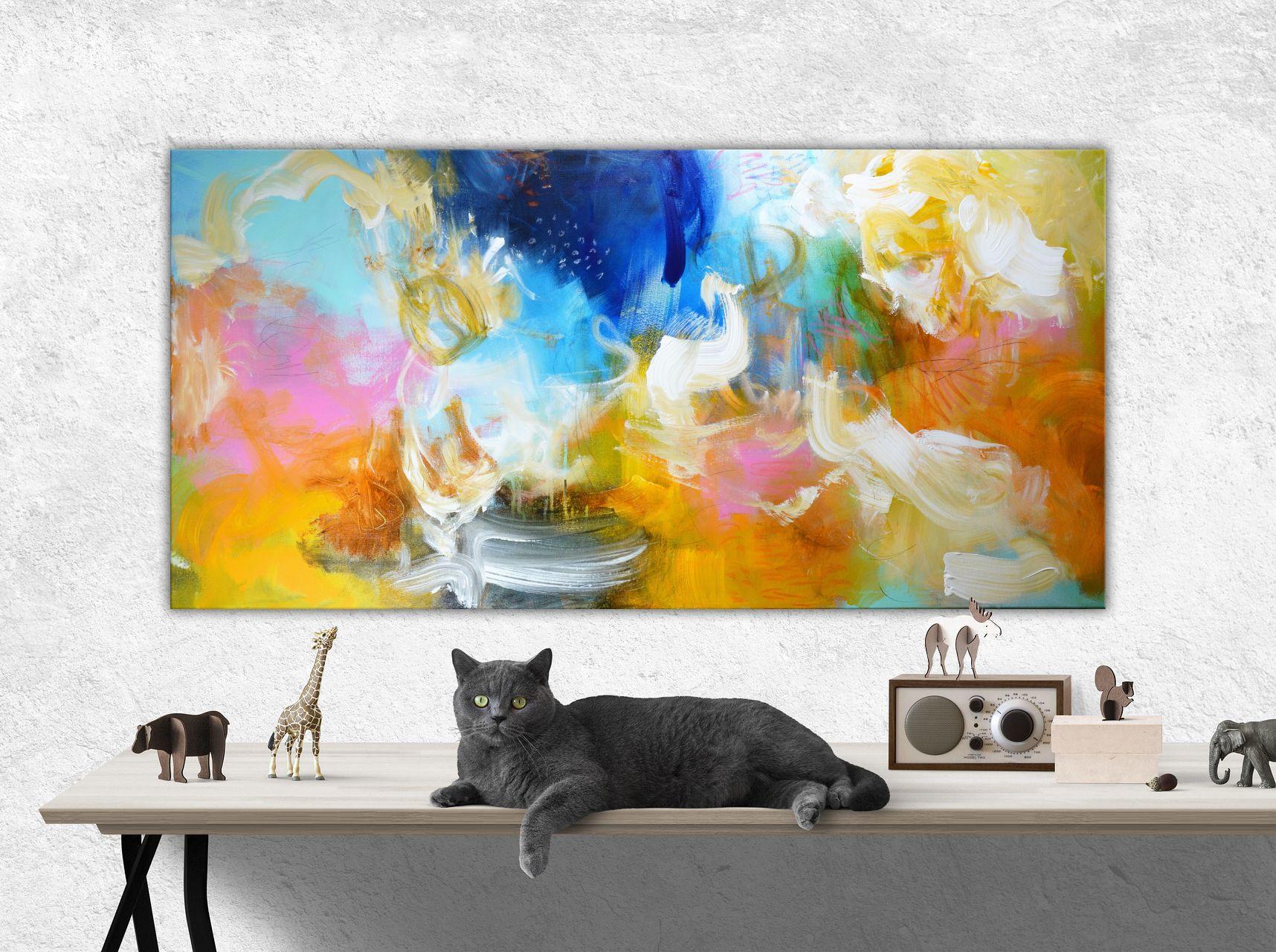 Un'esplosione di colori V, Pittura, Acrilico su tela - Painting Astratto di Andrada Anghel