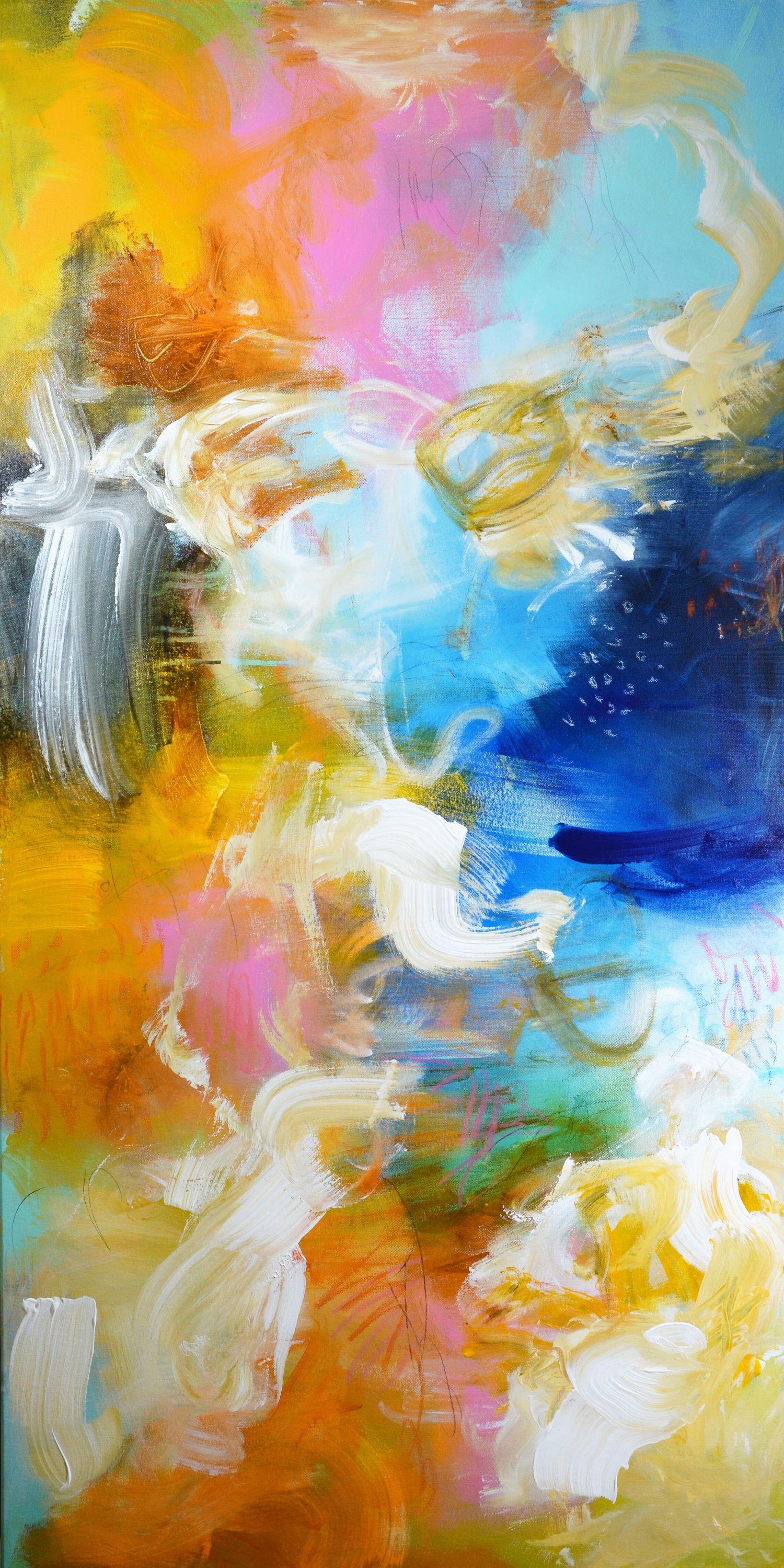 Abstract Painting di Andrada Anghel - Un'esplosione di colori V, Pittura, Acrilico su tela
