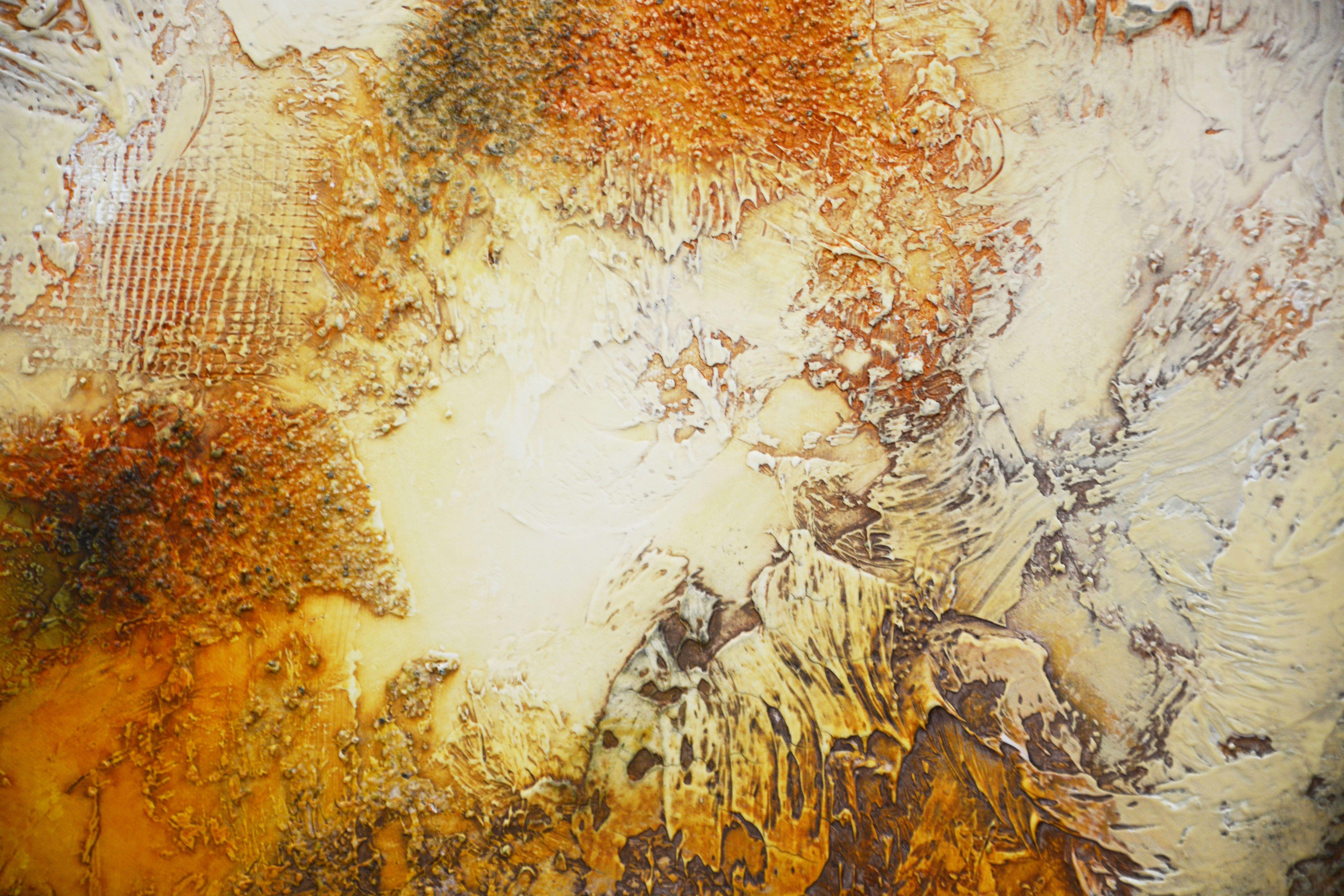 A walk between the orange dunes, Painting, Acrylic on Canvas For Sale 3