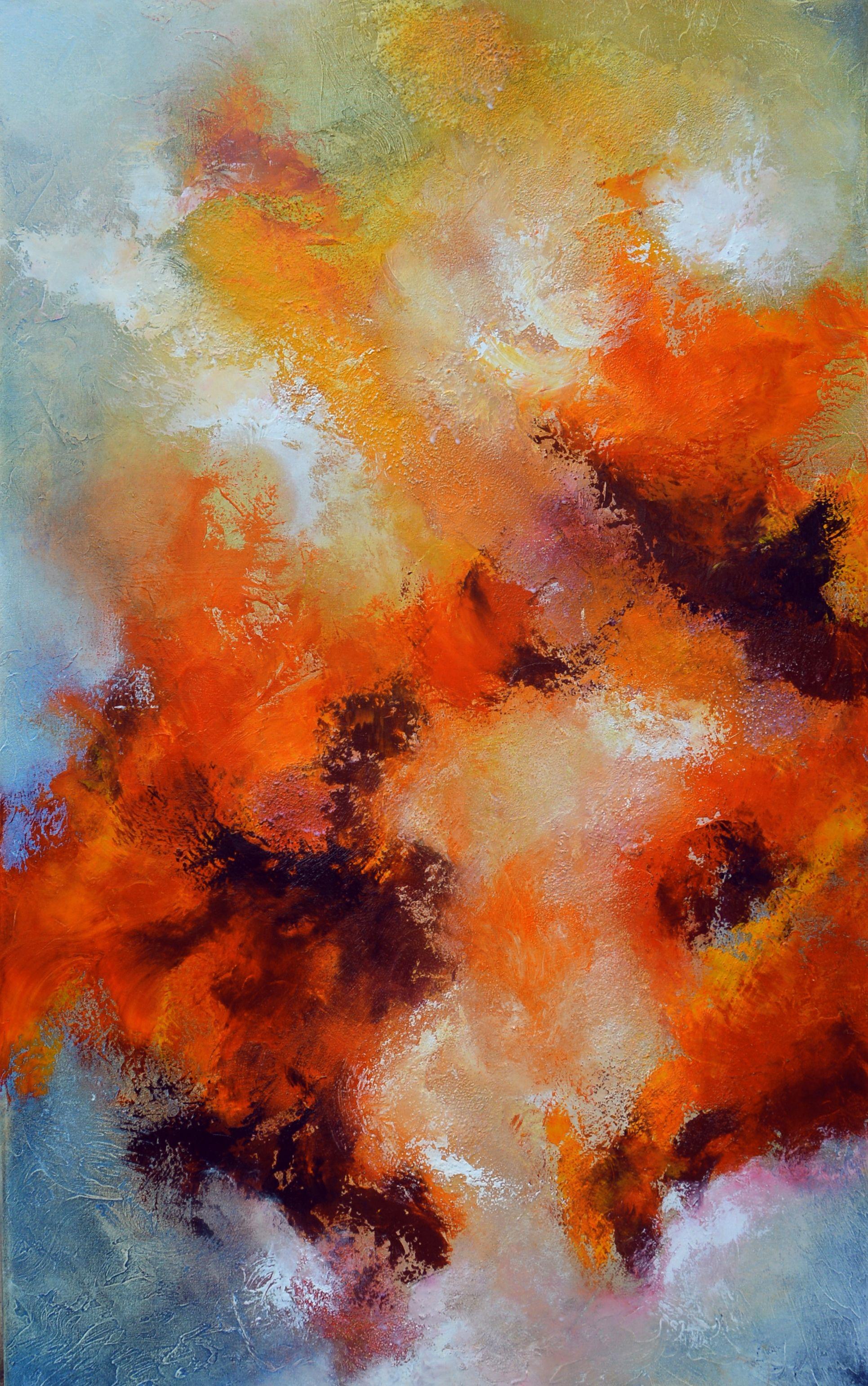 Andrada Anghel Abstract Painting - Autumn poem, Painting, Acrylic on Canvas