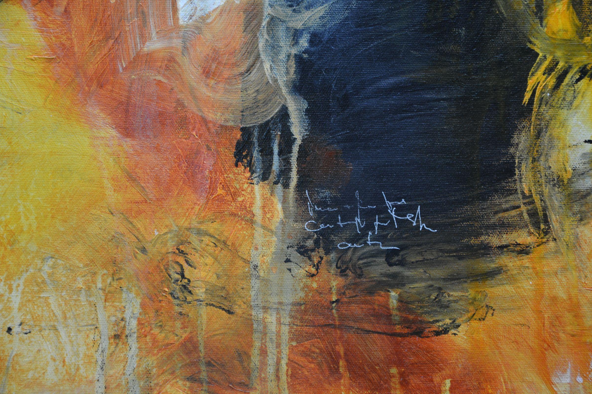 Autumn rain II, Painting, Acrylic on Canvas For Sale 1