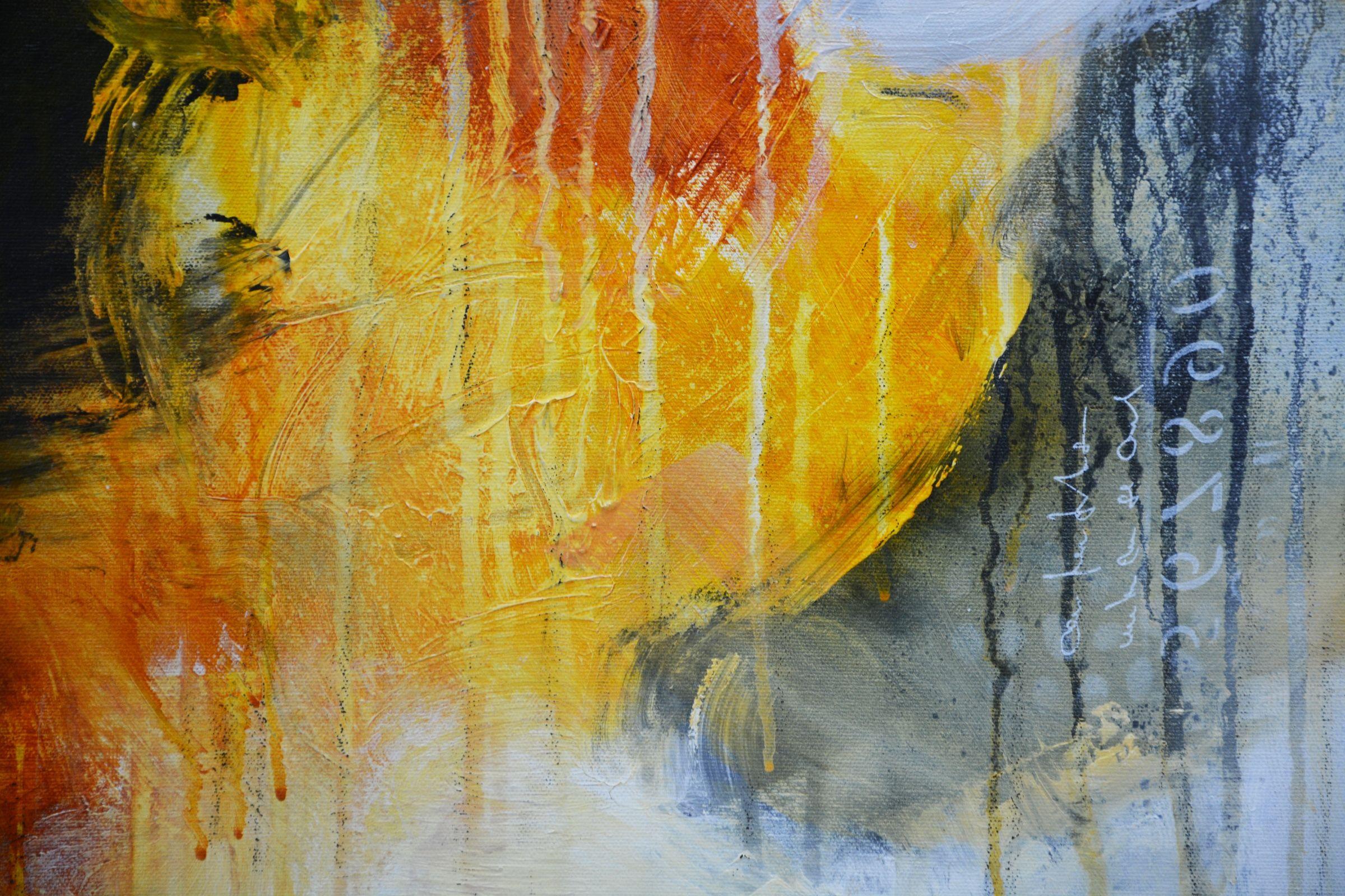 Autumn rain II, Painting, Acrylic on Canvas For Sale 2