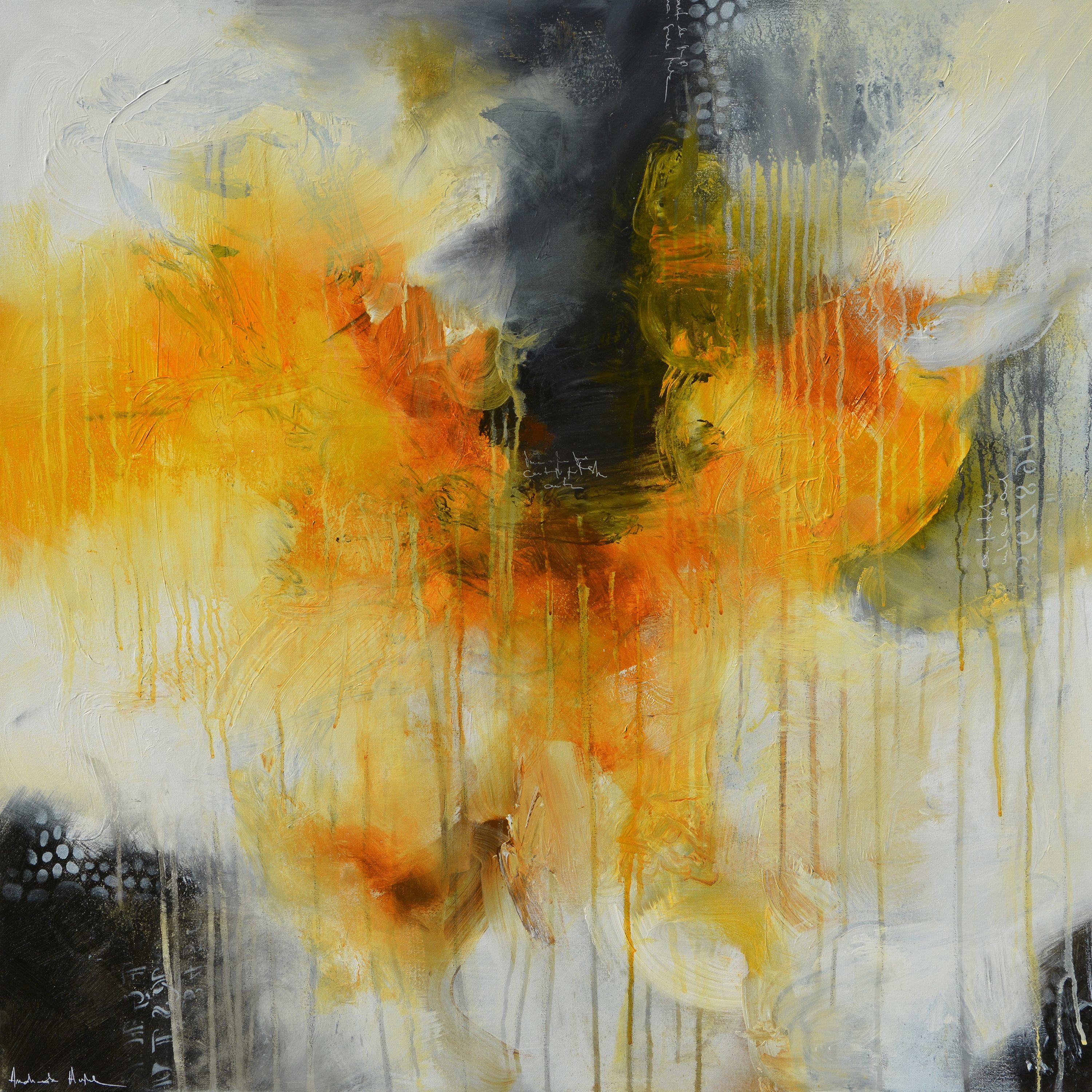 Andrada Anghel Abstract Painting - Autumn rain II, Painting, Acrylic on Canvas