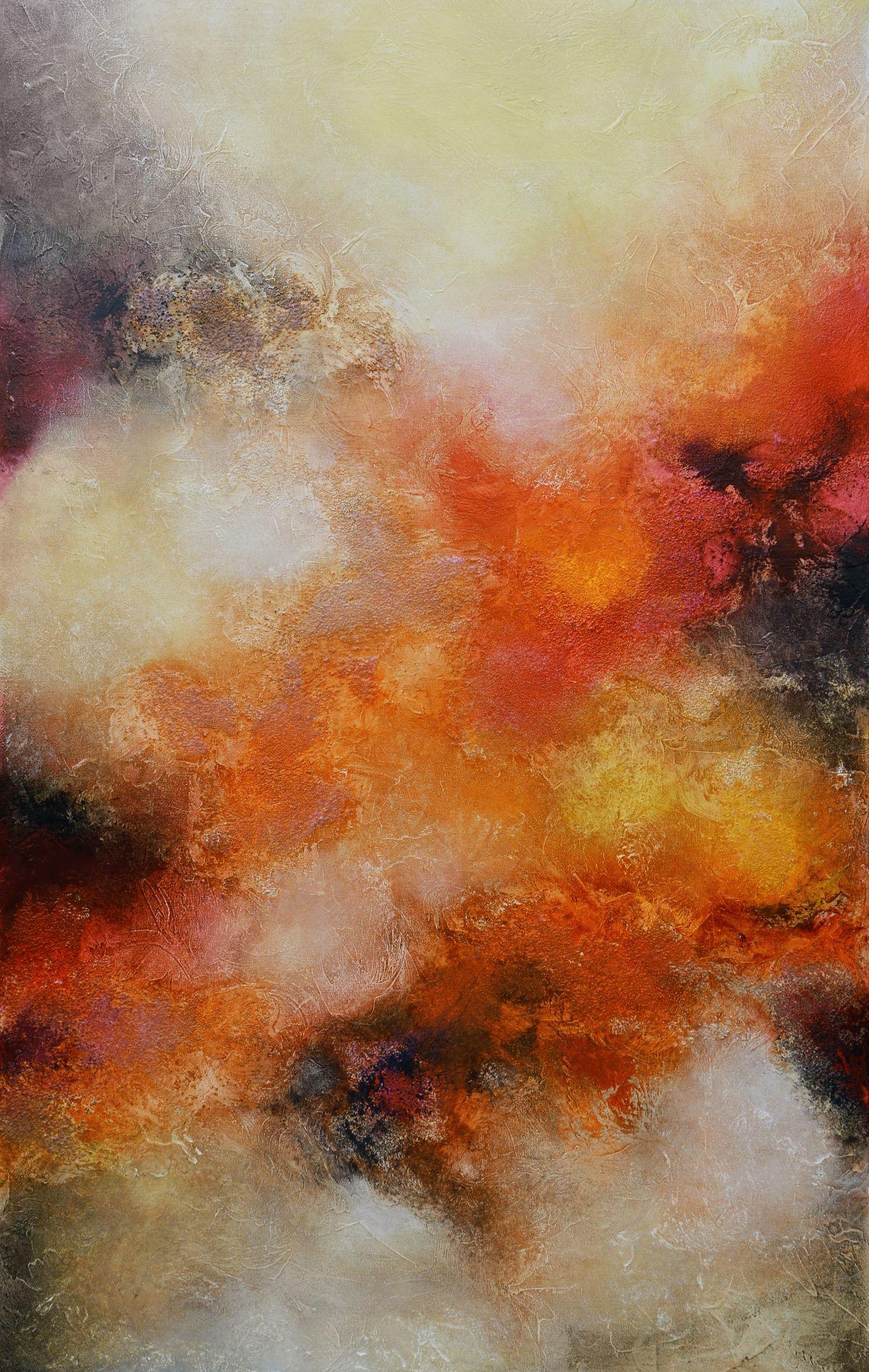 Andrada Anghel Abstract Painting - Autumn Sky, Painting, Acrylic on Canvas