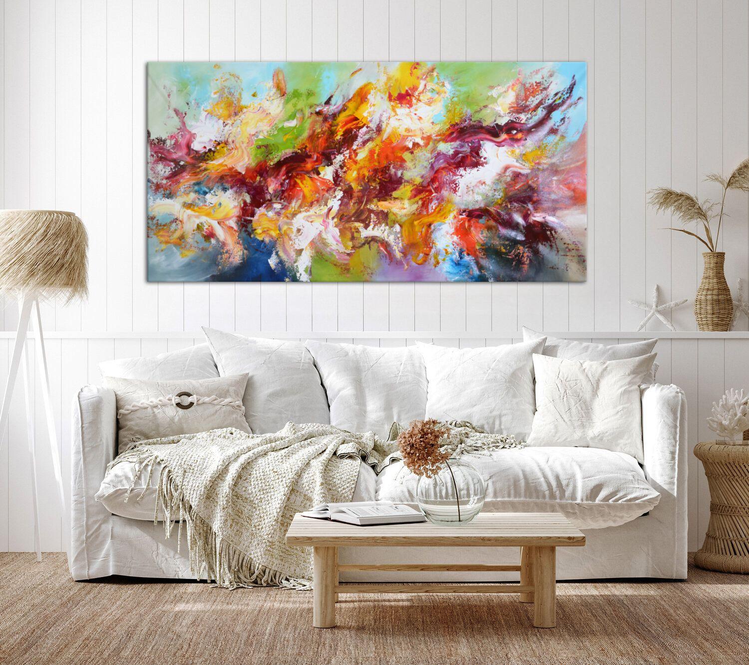 Estallido de color, Pintura, Acrílico sobre lienzo - Painting Expresionismo abstracto de Andrada Anghel