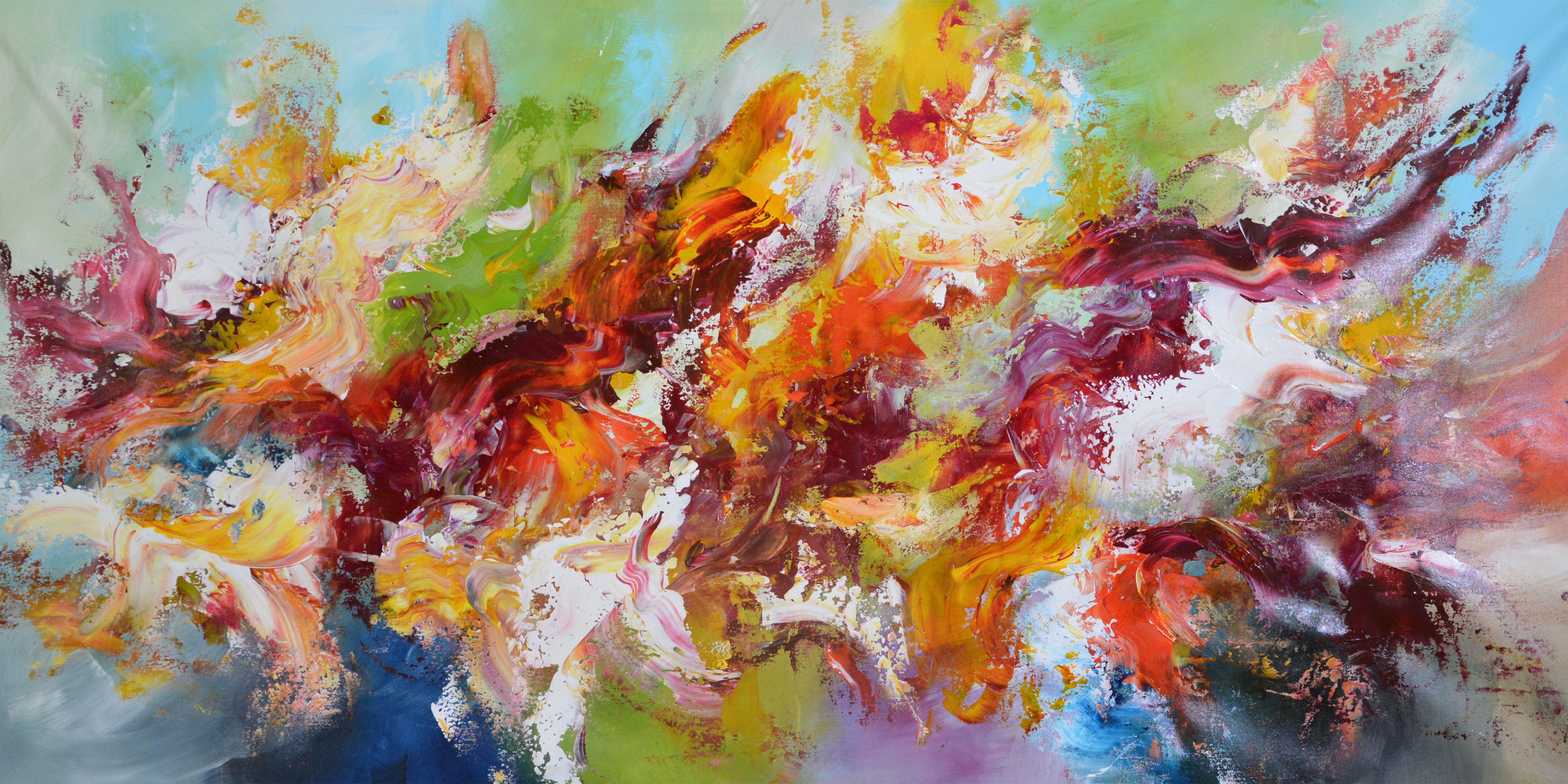 Estallido de color, Pintura, Acrílico sobre lienzo - Painting de Andrada Anghel