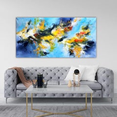 Burst of color XXII - Under a blue sky, Painting, Acrylic on Canvas