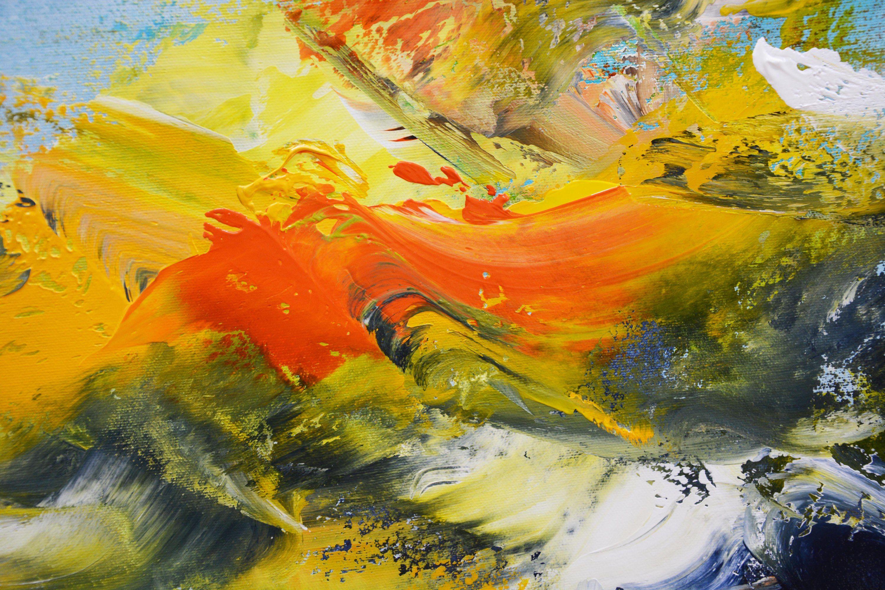 Esplosione di colori XXII - Sotto il cielo blu, Pittura, Acrilico su tela - Painting Astratto di Andrada Anghel