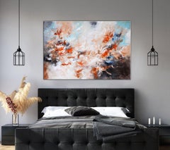 Burst of color XXIX - Winter warmth, Painting, Acrylic on Canvas