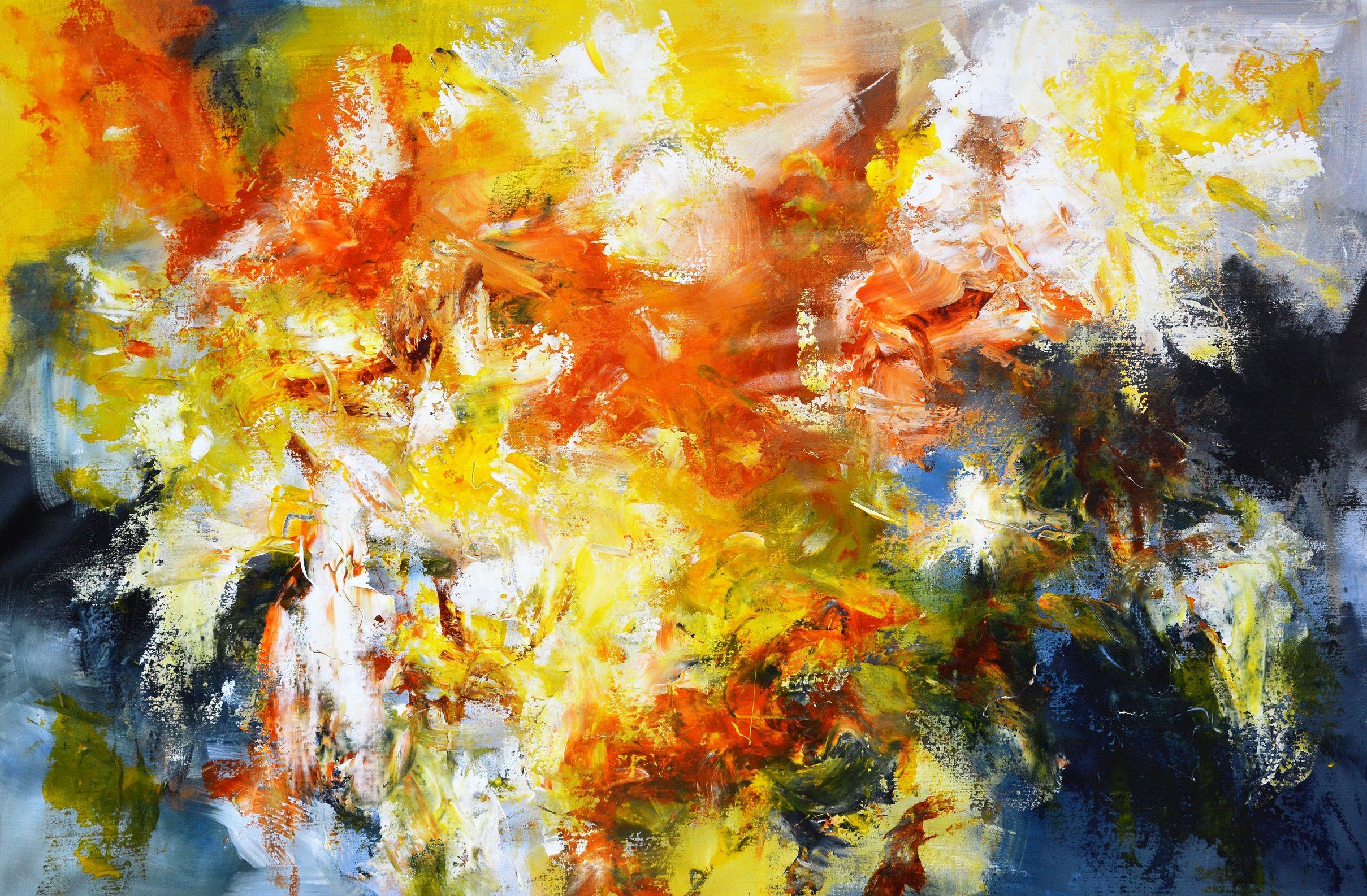 Esplosione di colori XXVIII - Danza estiva, Pittura, Acrilico su tela - Painting di Andrada Anghel