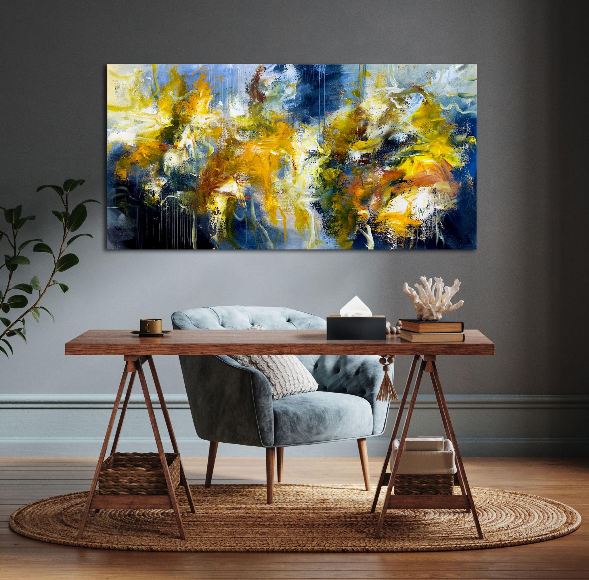 Immersione in grotta - Esplosione di colori 34, Pittura, Acrilico su tela - Painting di Andrada Anghel