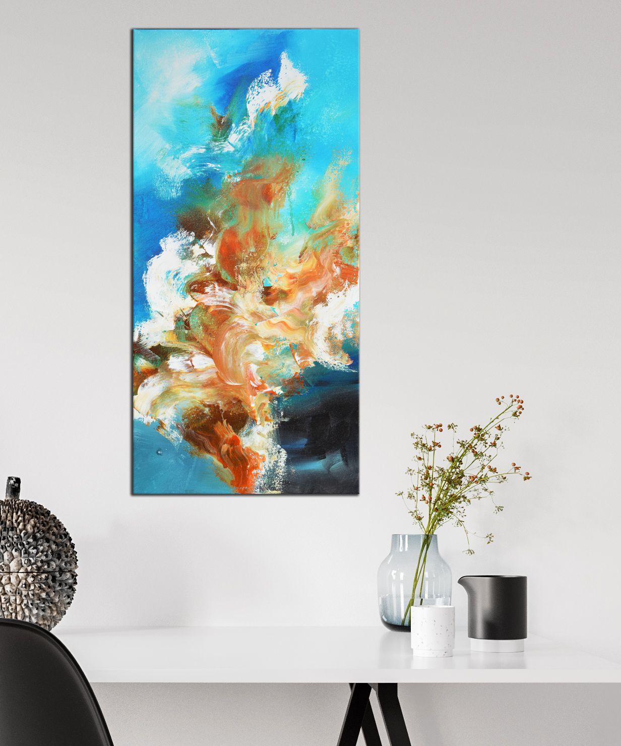 Fiamme VII, Pittura, Acrilico su tela - Painting di Andrada Anghel