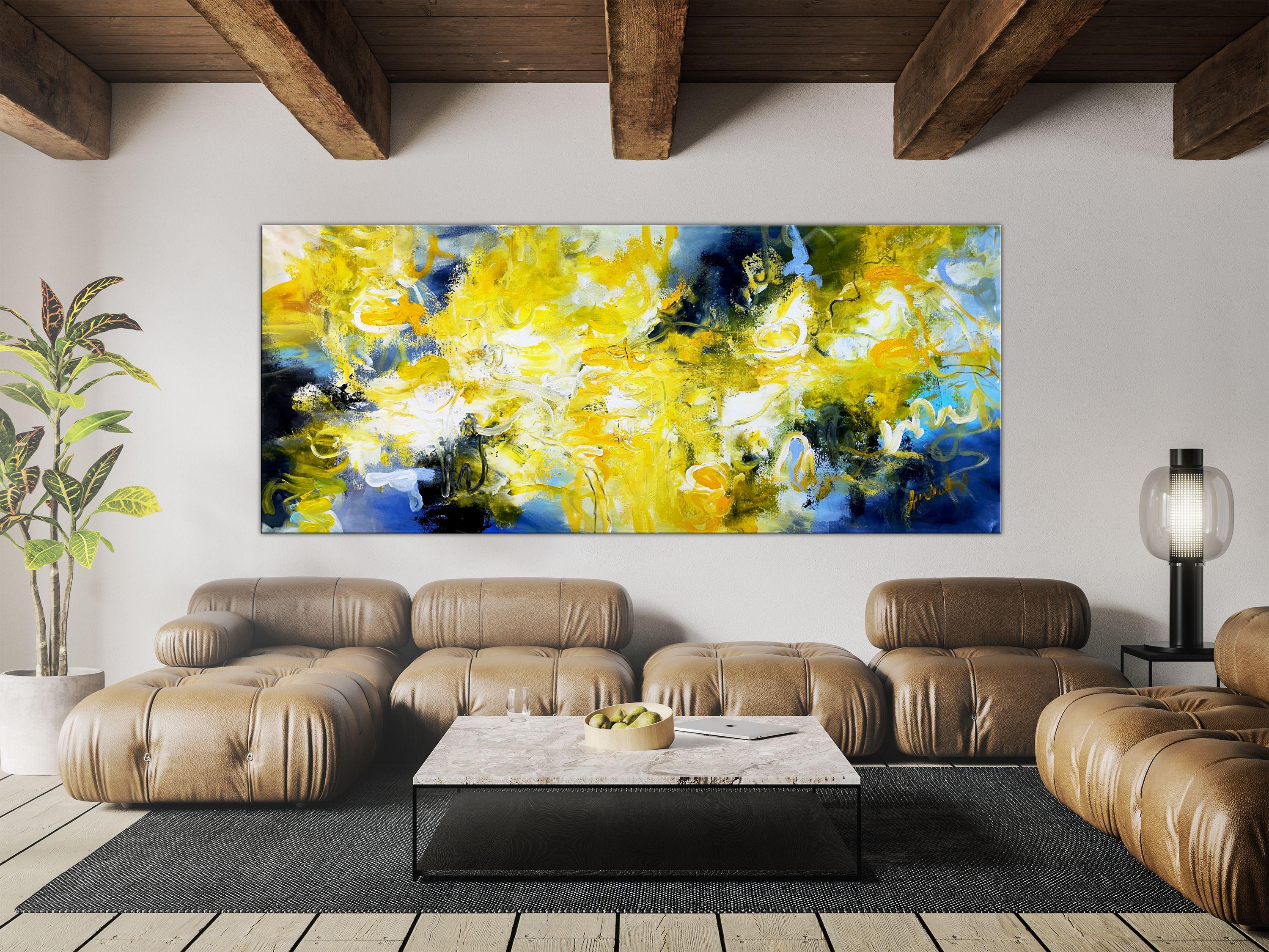 Sol de oro, Pintura, Acrílico sobre lienzo - Painting Expresionismo abstracto de Andrada Anghel