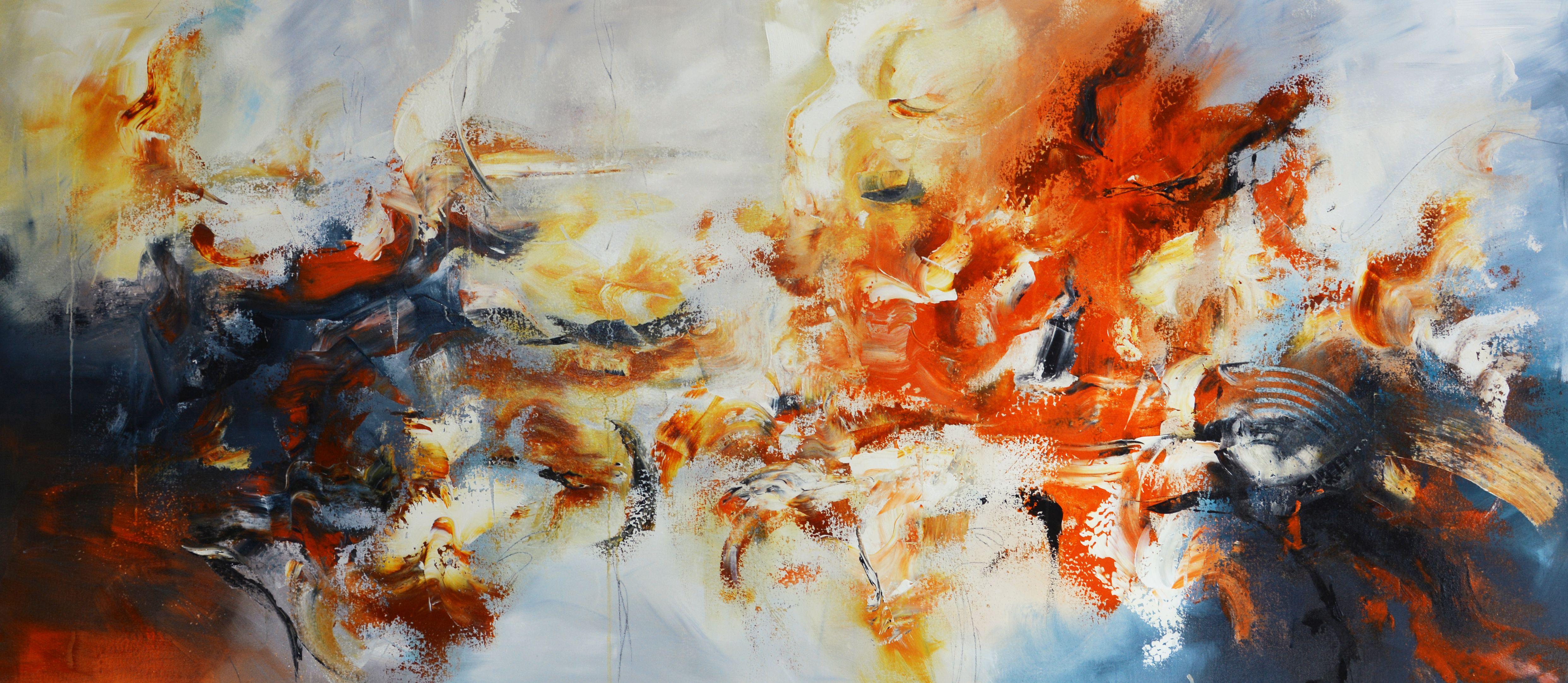 Abstract Painting de Andrada Anghel - Tierra de Encanto, Pintura, Acrílico sobre lienzo