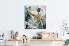 Pandemonium - abstract neutral colors, Painting, Acrylic on Canvas