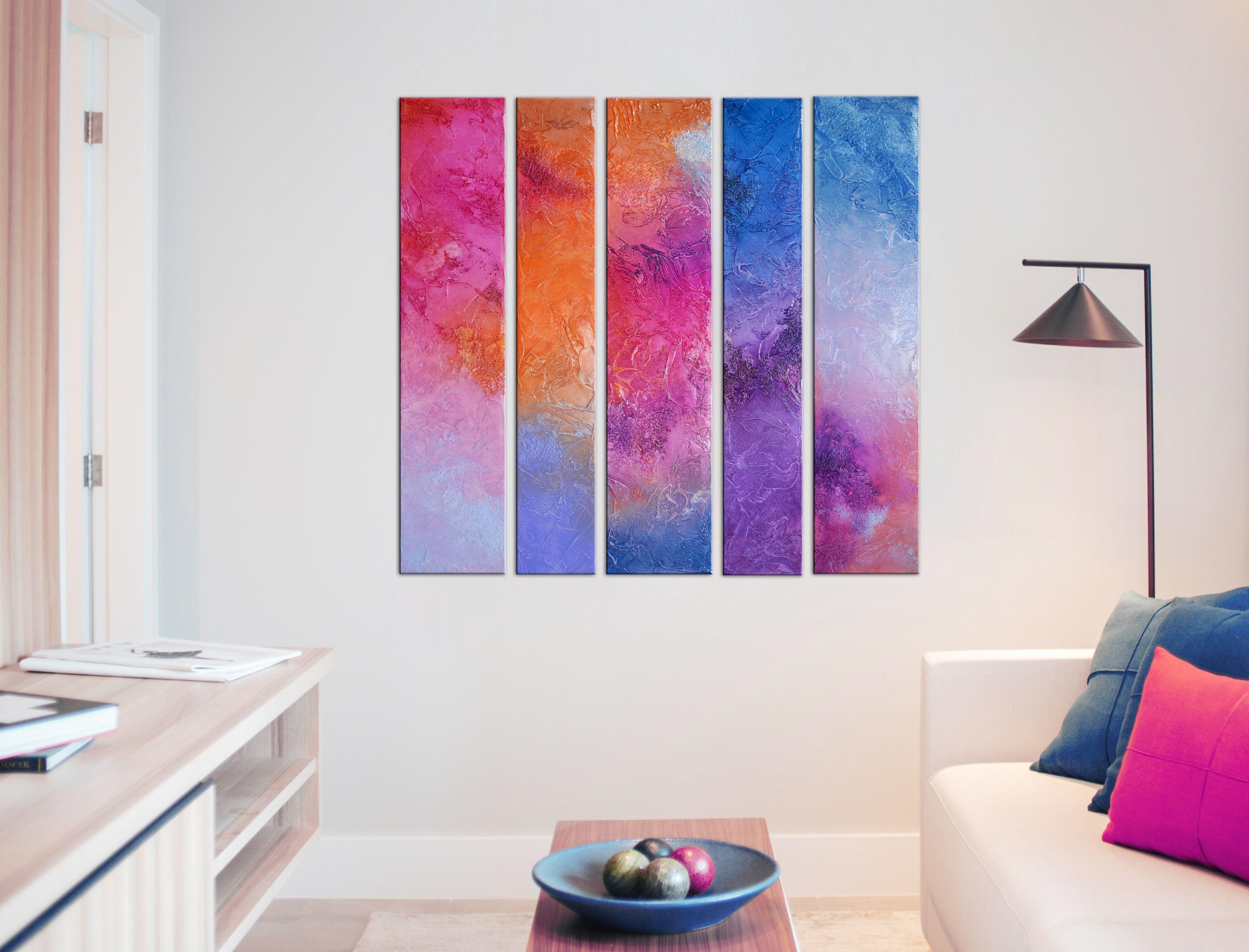 I pilastri dei colori - Sii audace, Pittura, Acrilico su tela - Painting di Andrada Anghel