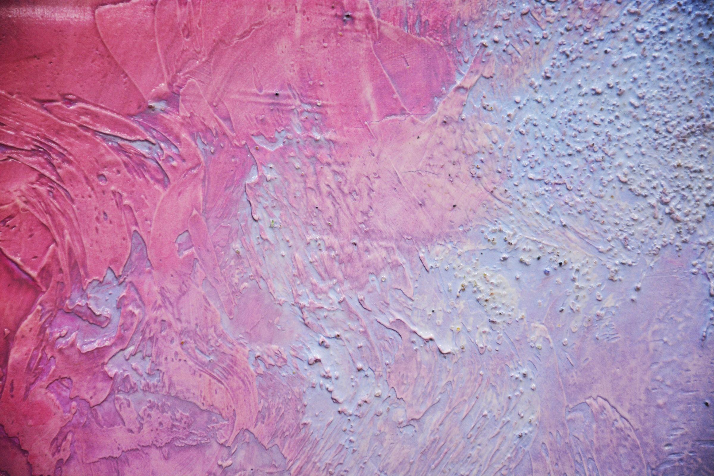 I pilastri dei colori - Sii audace, Pittura, Acrilico su tela - Abstract Painting Viola di Andrada Anghel