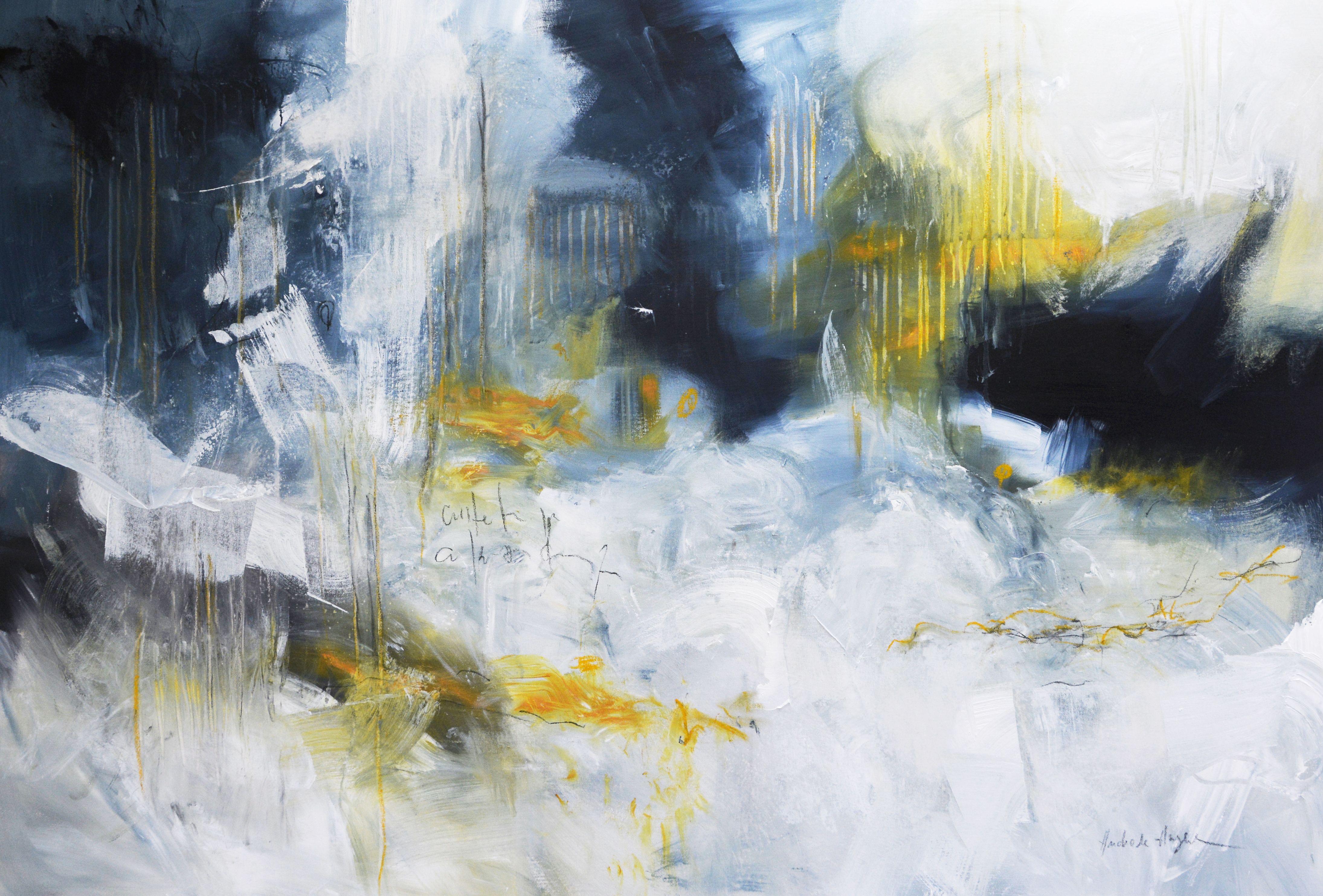 Andrada Anghel Abstract Painting - Raining with sunshine, Painting, Acrylic on Canvas