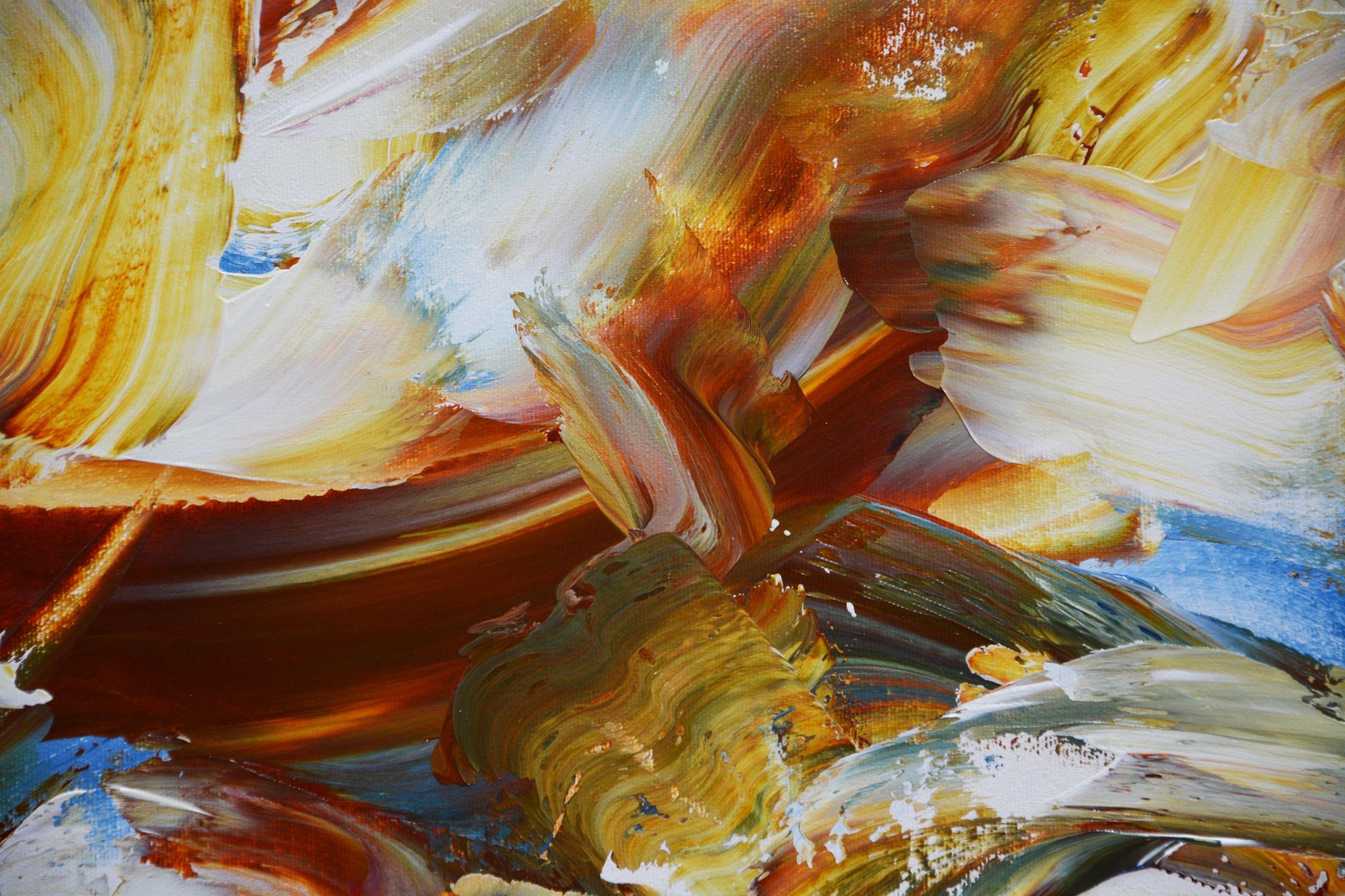 Lavande de mer, peinture, acrylique sur toile - Abstrait Painting par Andrada Anghel
