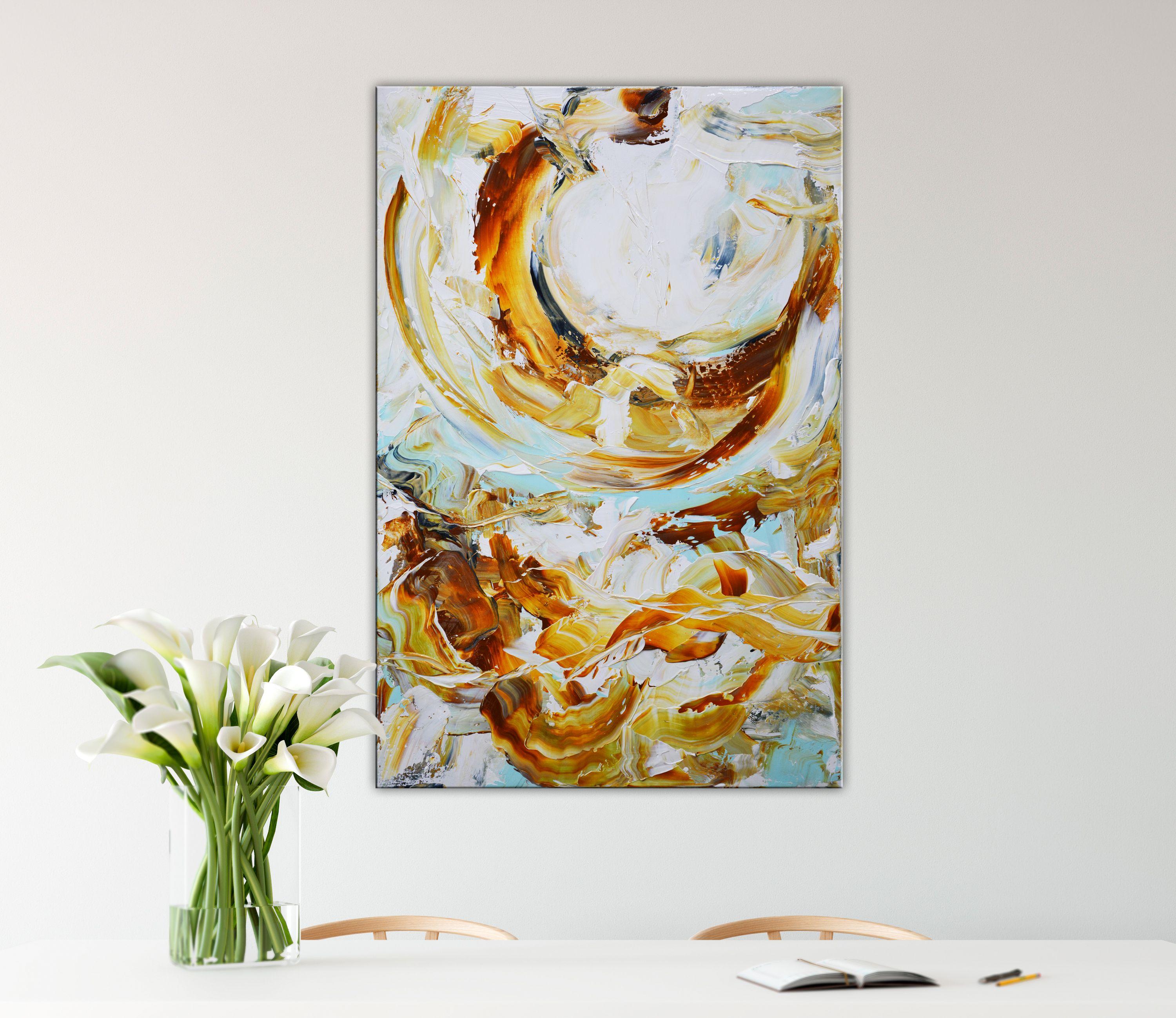 Vortice di schiuma di mare, Pittura, Acrilico su tela - Painting di Andrada Anghel