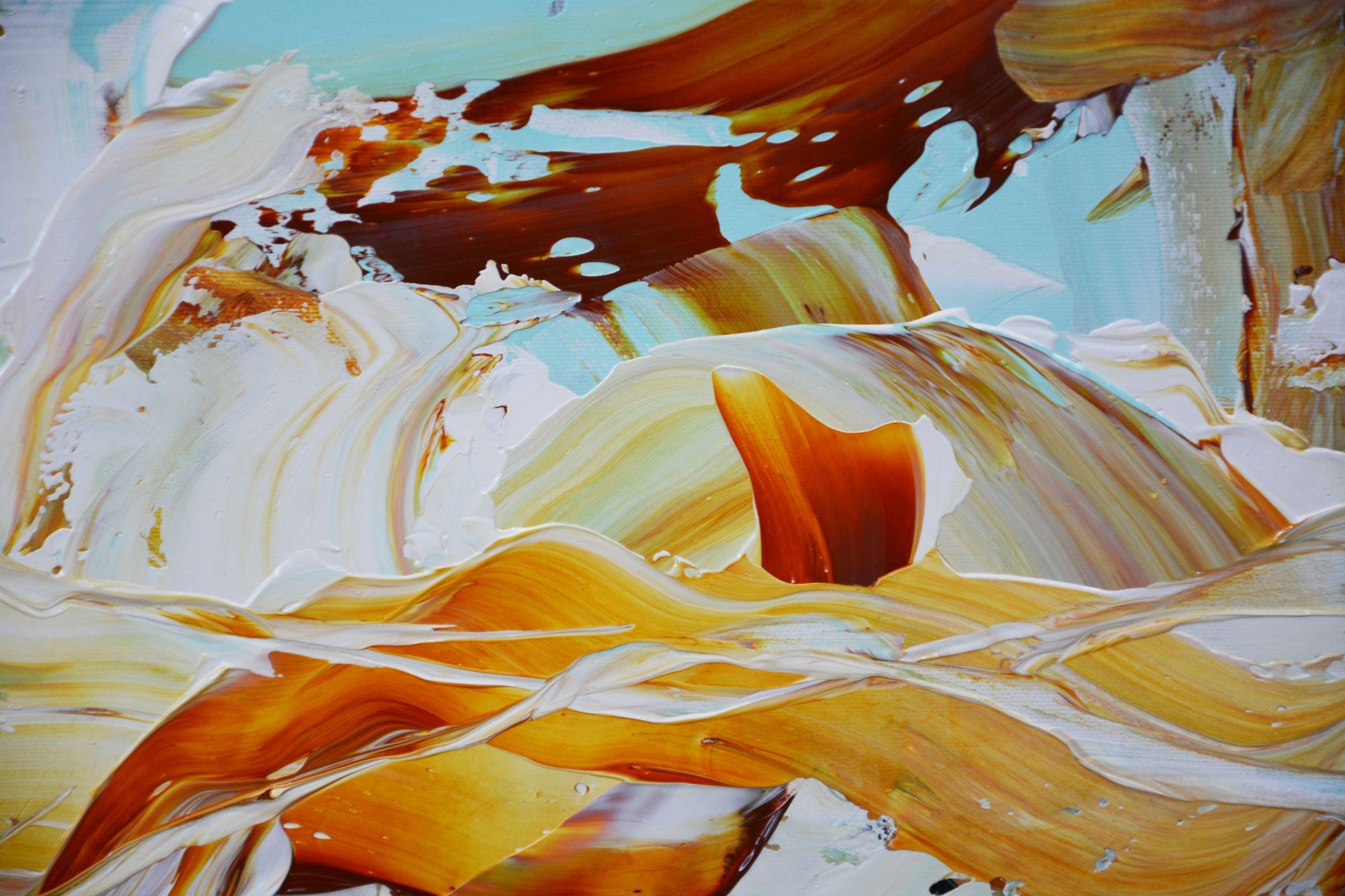 Seafoam vortex, Painting, Acrylic on Canvas For Sale 2