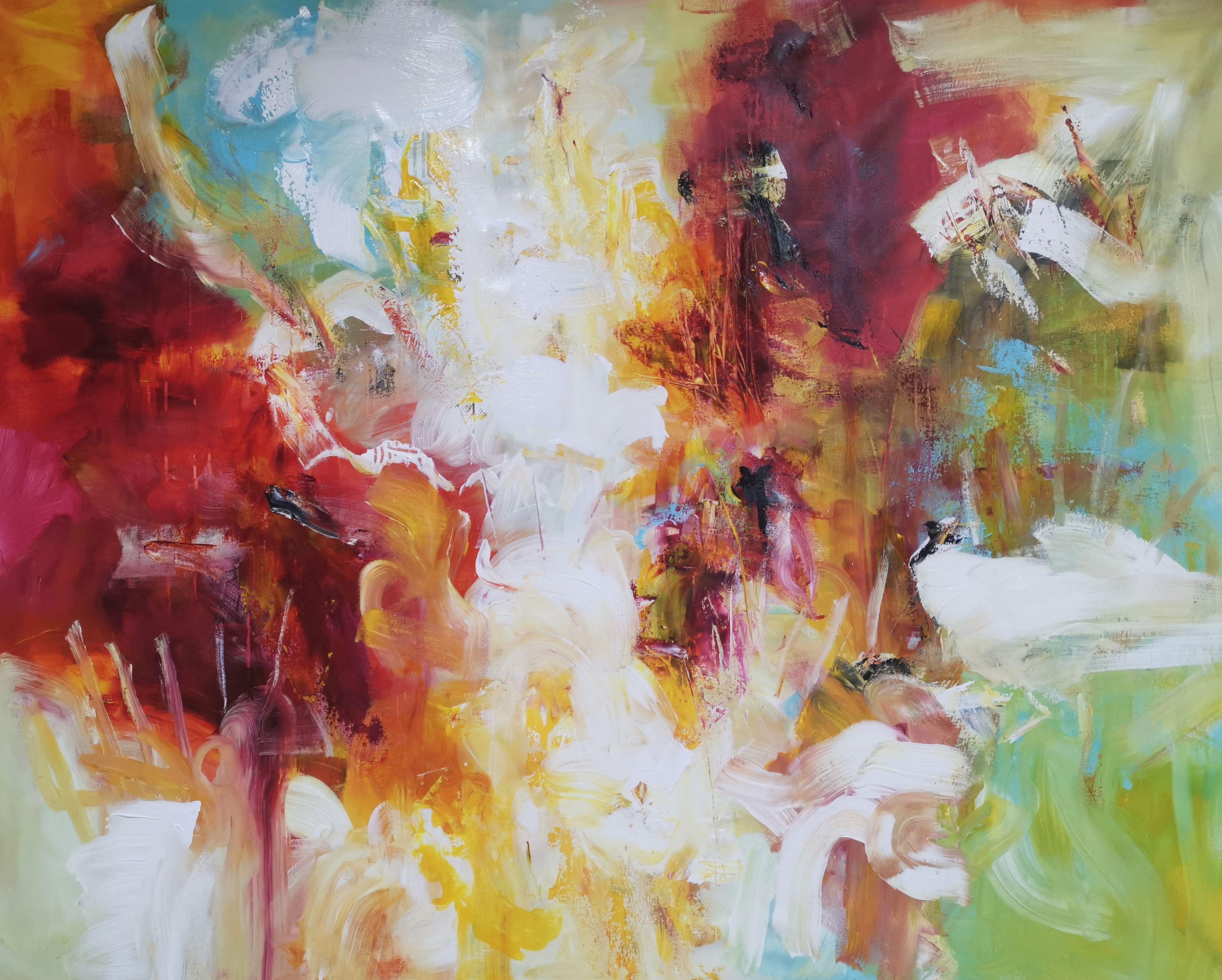 Senso del giudizio, Pittura, Acrilico su tela - Painting di Andrada Anghel