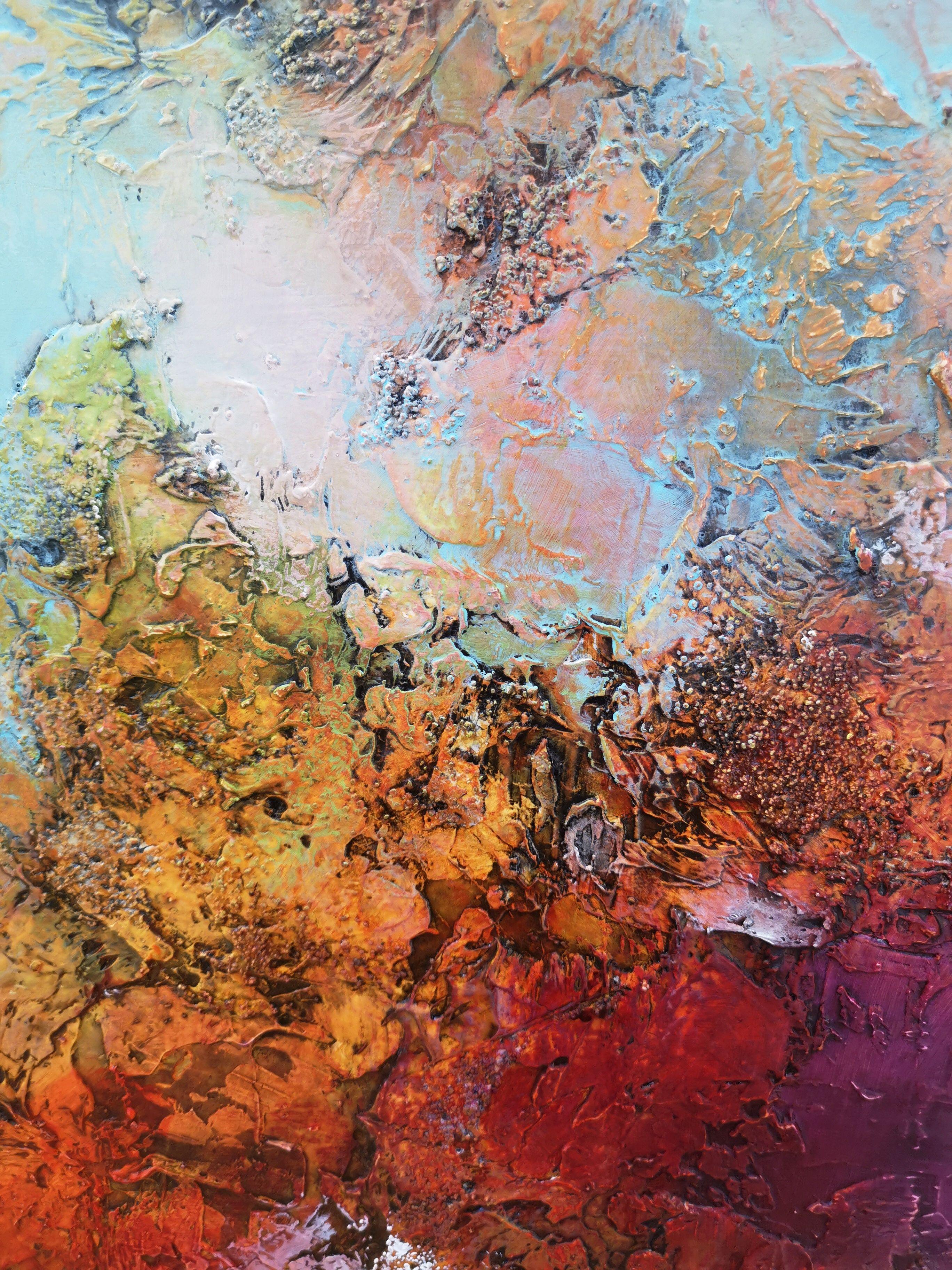 Questo quadro dalla texture audace e vibrante sarà un bellissimo spunto di conversazione e un pezzo di grande effetto per la tua casa o il tuo ufficio.  