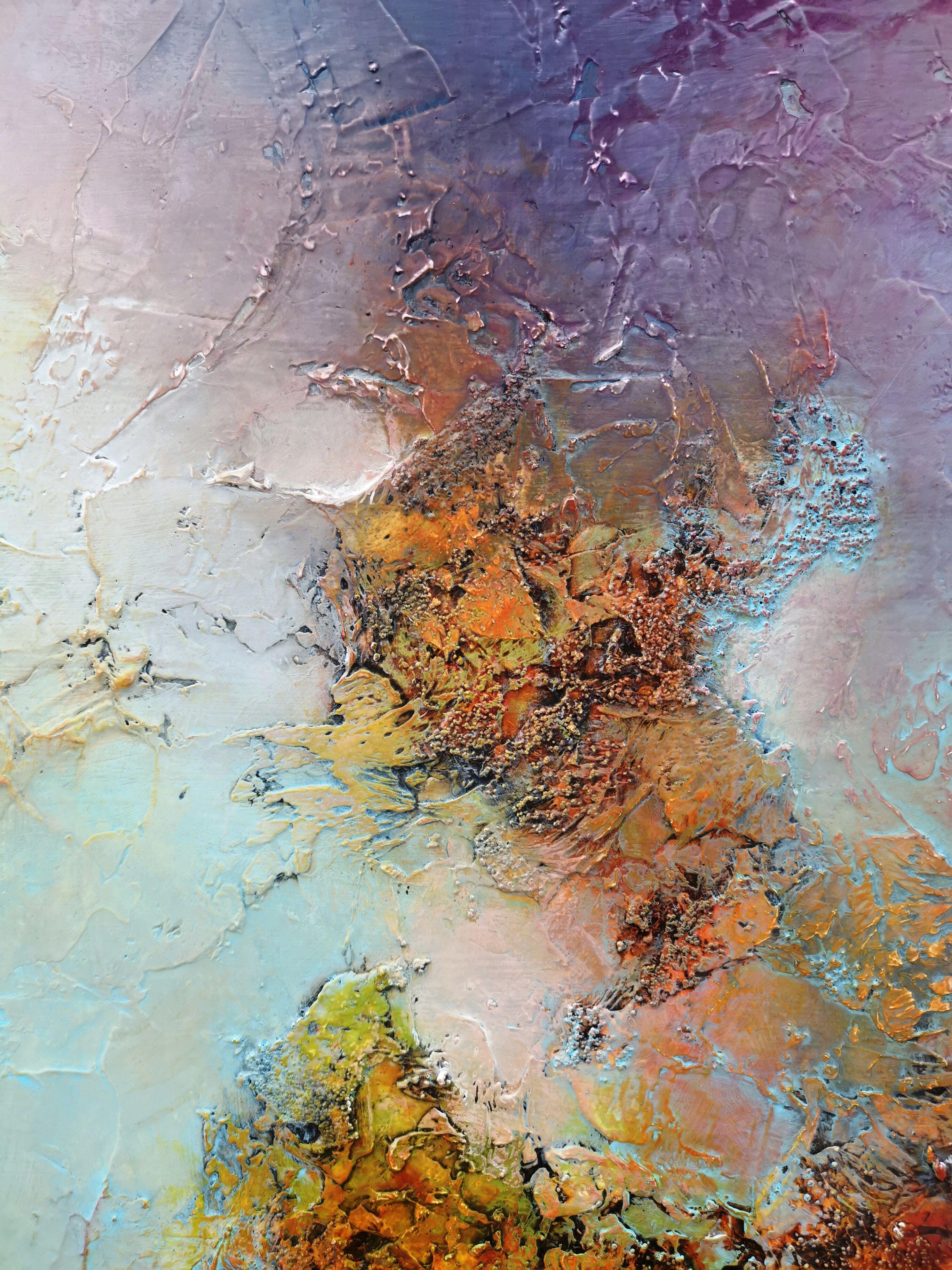 Calore estivo, Pittura, Acrilico su pannello di Wood in vendita 1