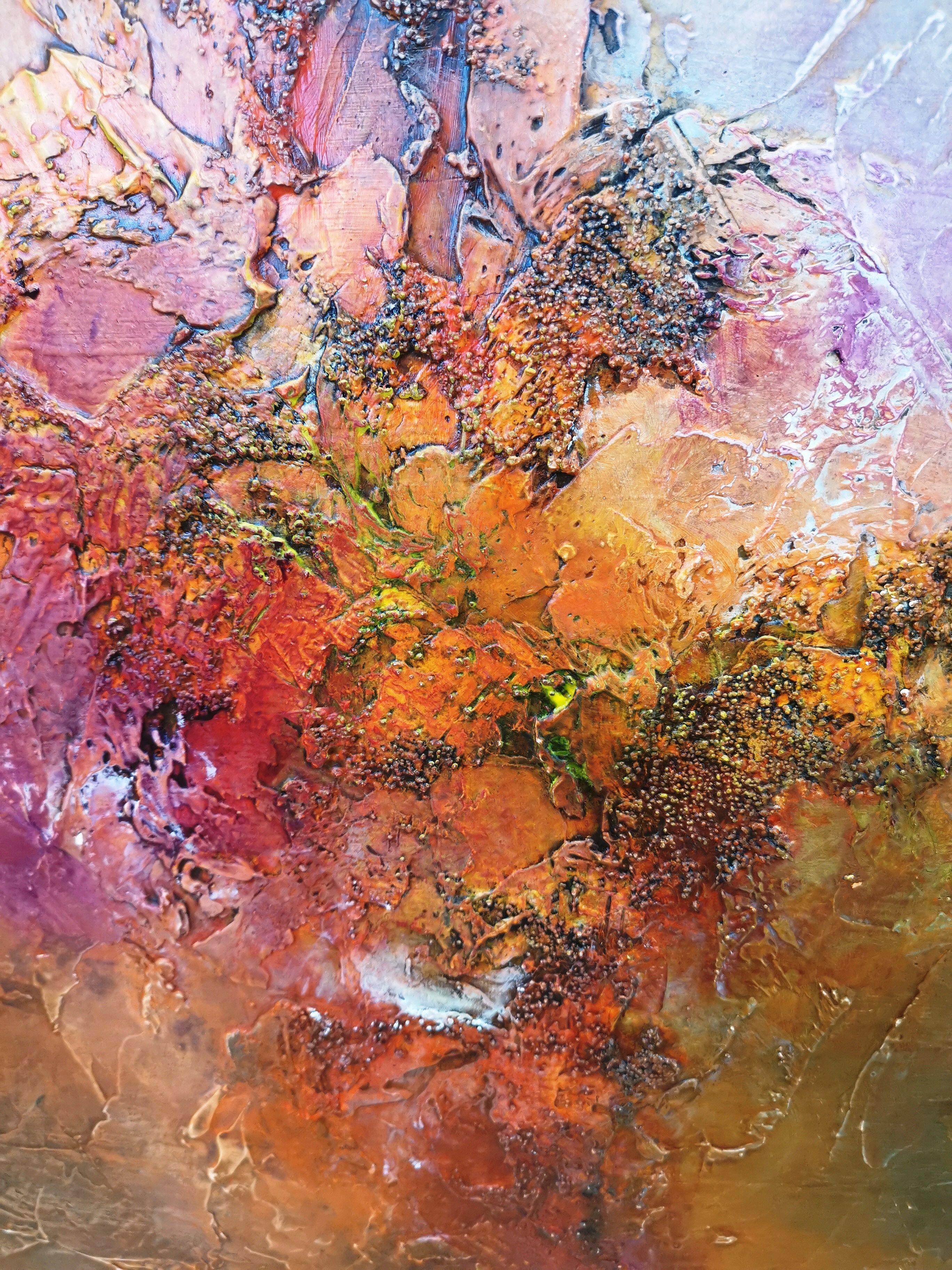 Calore estivo, Pittura, Acrilico su pannello di Wood in vendita 2