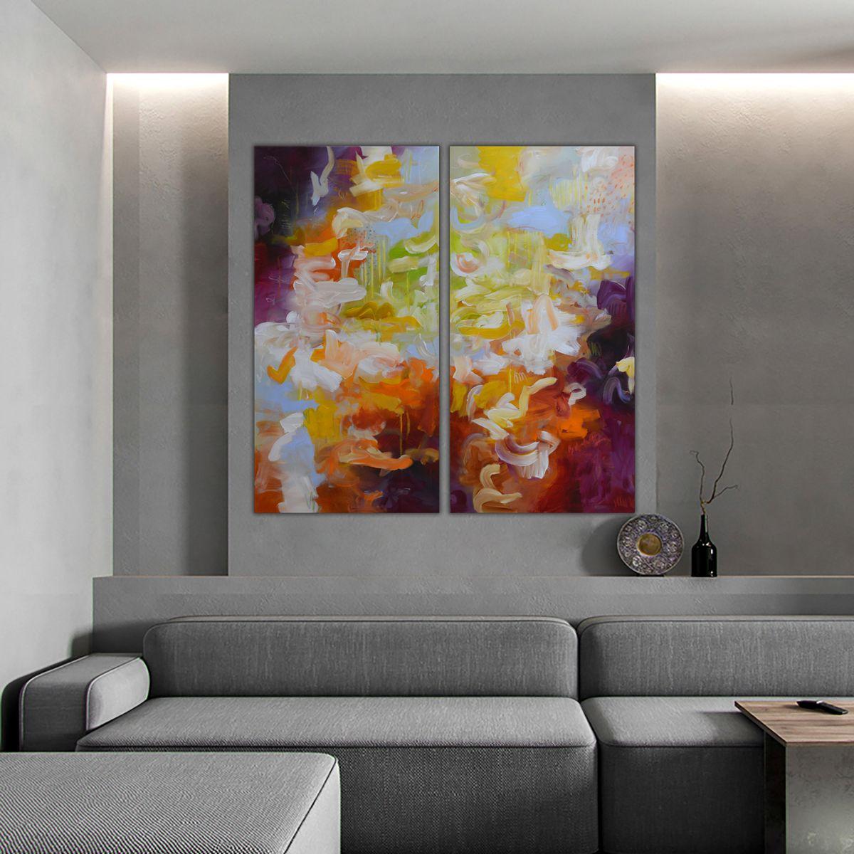 Rapsodia estiva, Pittura, Acrilico su tela - Painting Espressionismo astratto di Andrada Anghel