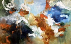Turbulent frivolity of orange, Painting, Acrylic on Canvas