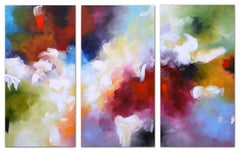 Waves of red, Painting, Acrylic on Canvas