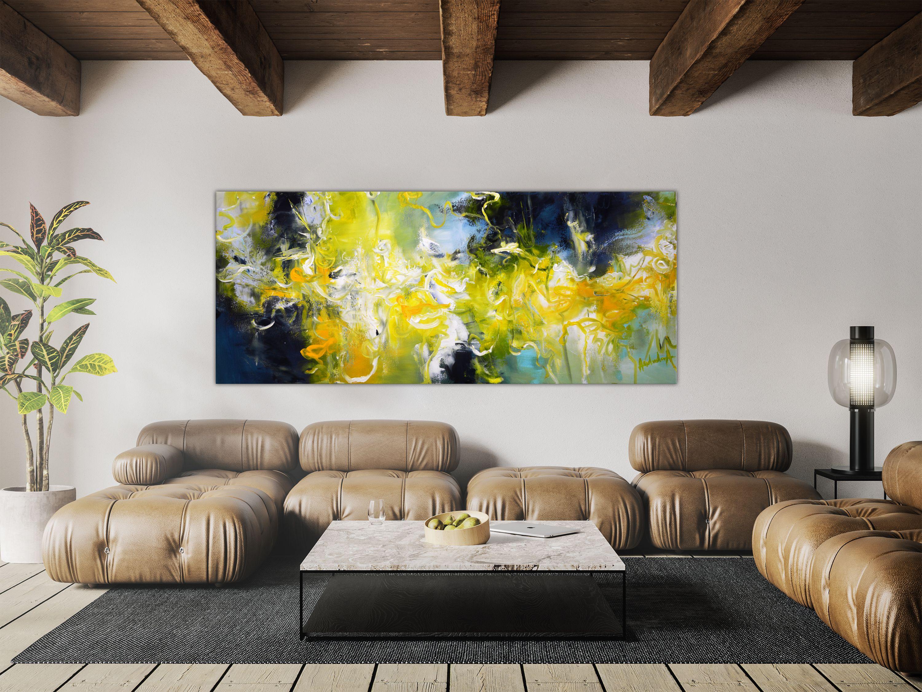 Hierba marina amarilla, Pintura, Acrílico sobre lienzo - Painting Expresionismo abstracto de Andrada Anghel