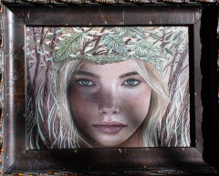 "Sussurro della foresta" (2024) di Andrada Trapnell, Pittura a olio originale, Ritratto
