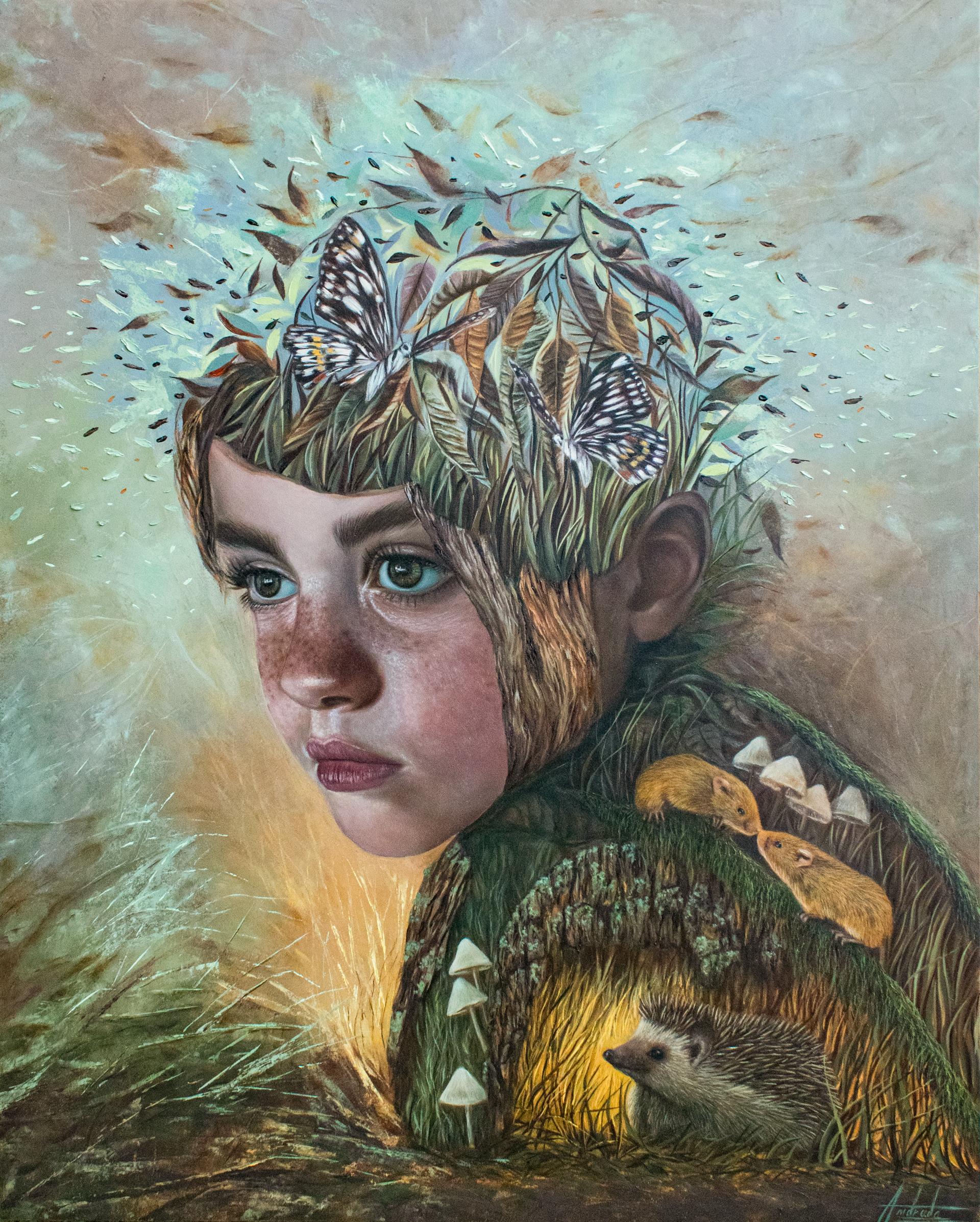 Andrada Trapnell Portrait Painting – Innerer Funke