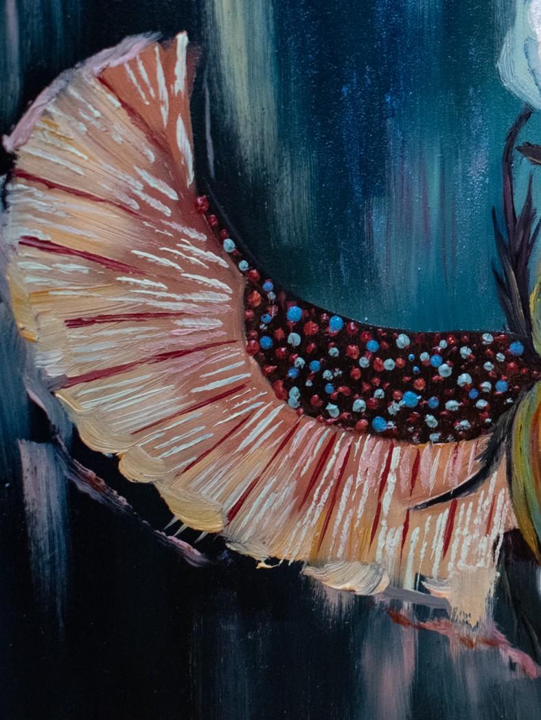 „Scarab Totem“ (2024) von Andrada Trapnell, Original-Ölgemälde auf Karton im Angebot 5