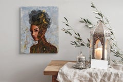 "The Story Within" - Abstract Figurative Realist Portrait, Oil Painting