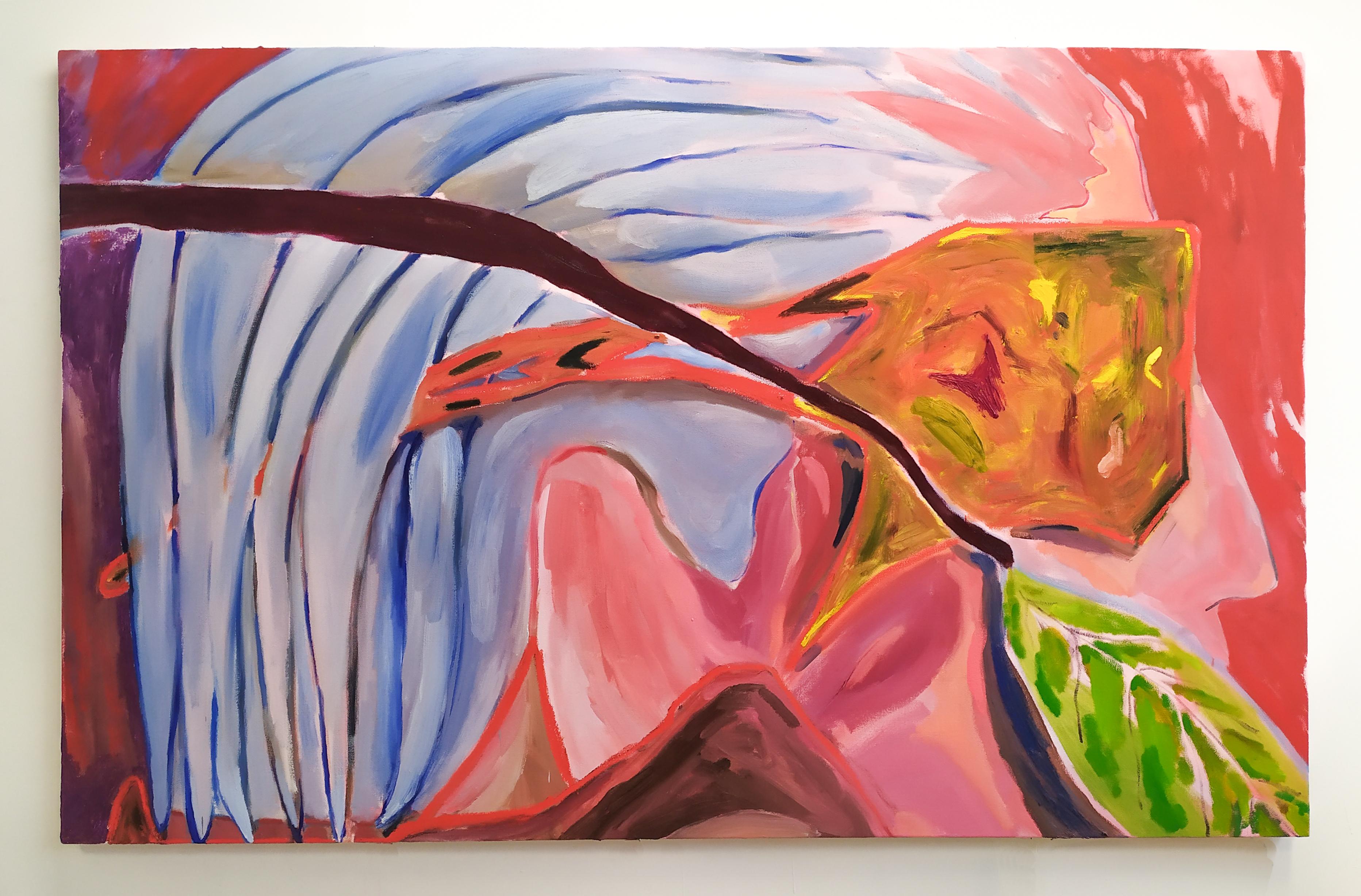 Sandrine Kern Oil and cold wax painting, Sandrine Kern, Floral Park