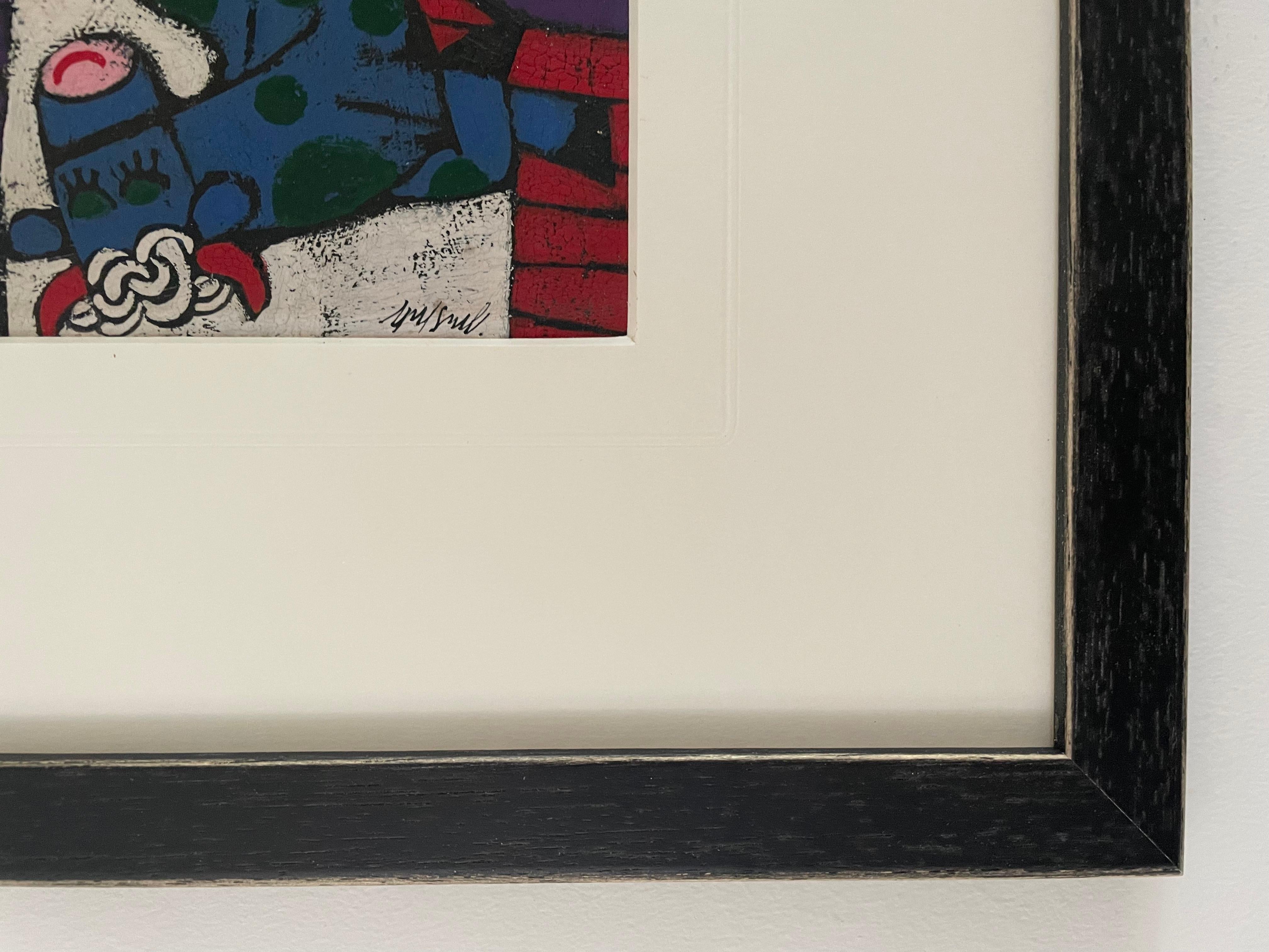 Andre Amstutz - Ilustración original británica del siglo XX - La Pantomima - Painting Moderno de andre amstutz