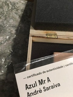 Azul Mr A Andre Saraiva Hand Painted Ceramic Tile