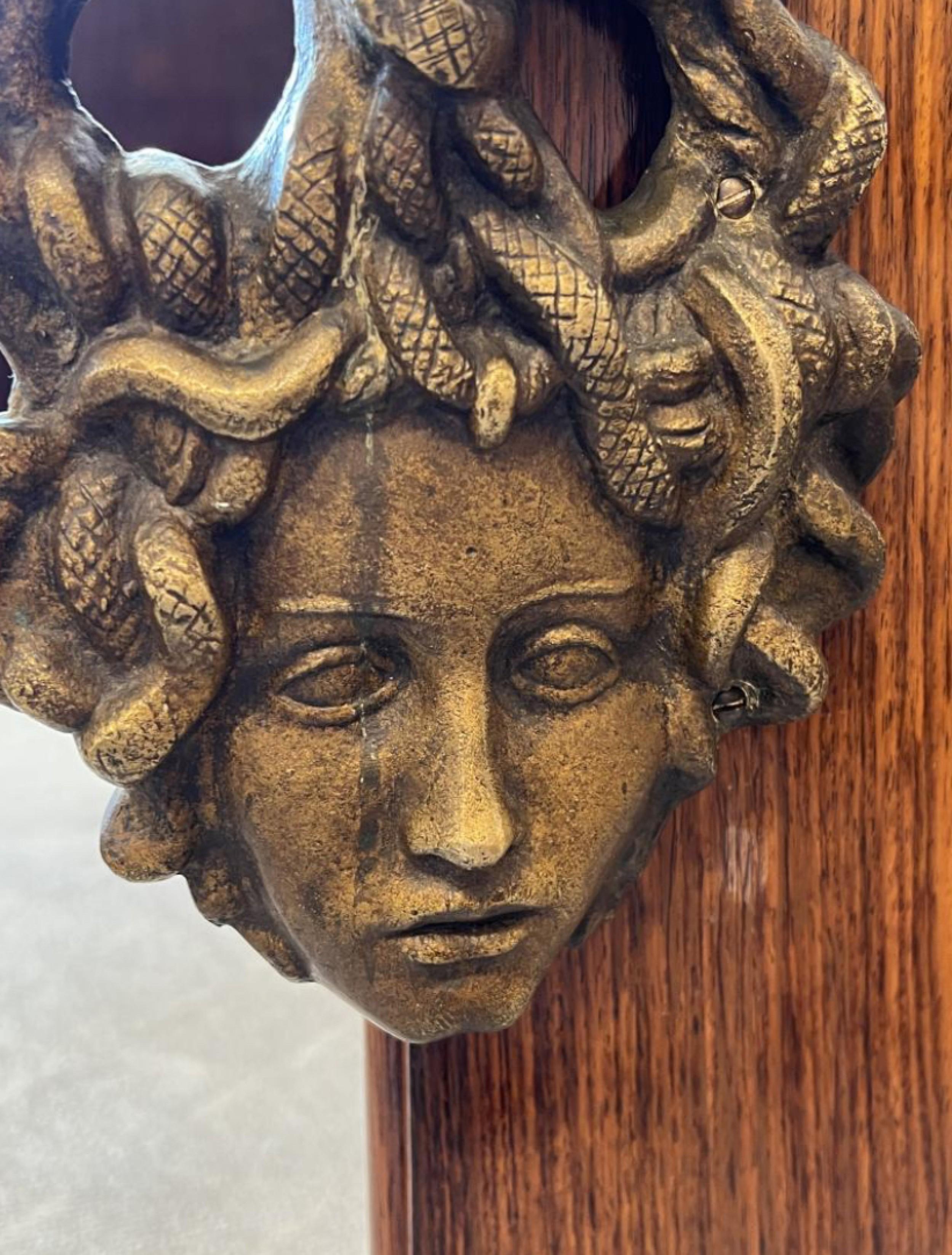 XX secolo Andre Arabus French Mid-Century commode with bronze Androusov front mount in vendita