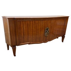 Andre Arabus French Mid-Century commode with bronze Androusov front mount
