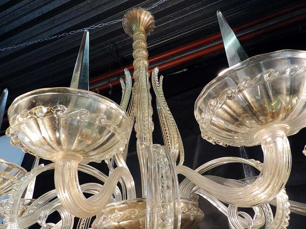 Crystal André Arbus, 1940 Ceiling Light, Veronese Editions For Sale