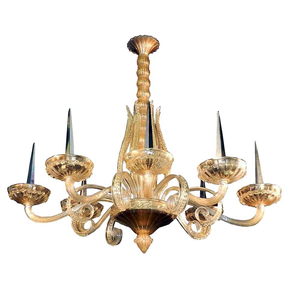 André Arbus, 1940 Ceiling Light, Veronese Editions For Sale