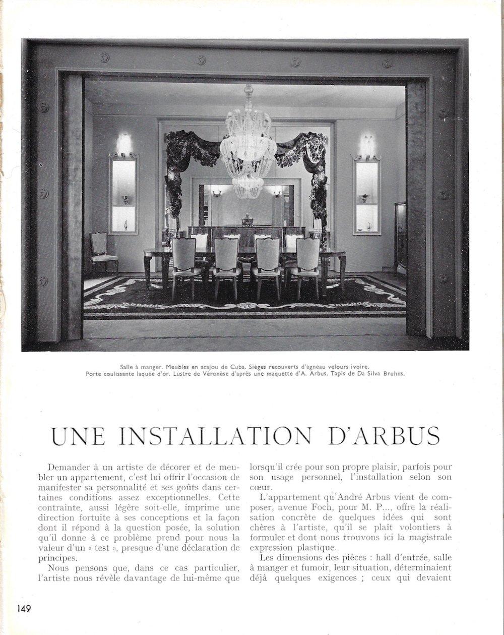 Set di DUE sedie da pranzo in stile Art Deco di Andre Arbus in vendita 7