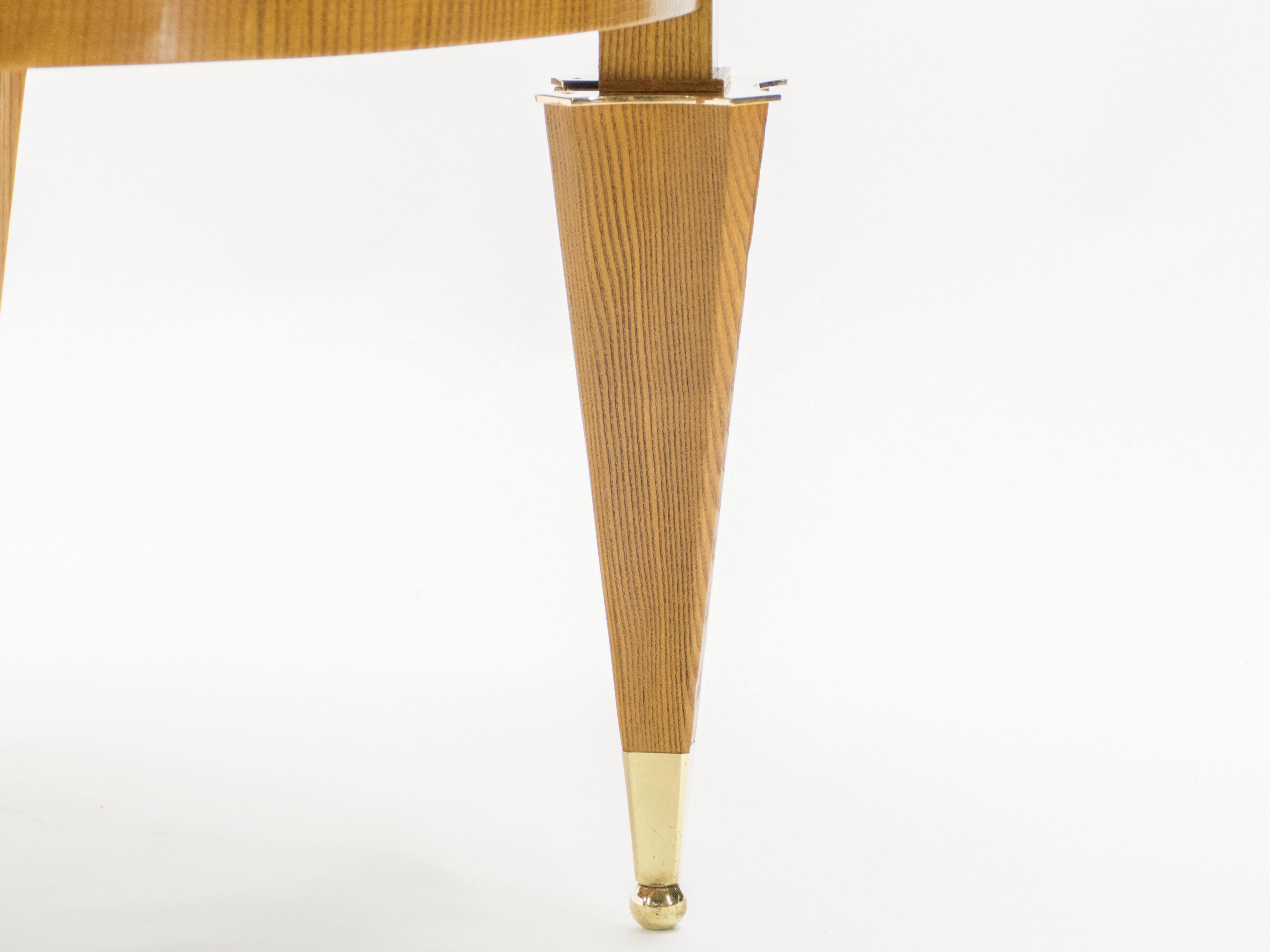 Table basse néoclassique en bois de frêne Andr Arbus, années 1940 en vente 6