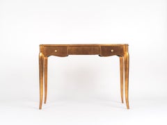 Tavolino da toilette André Arbus in Wood dorato