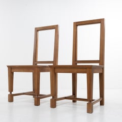 André Arbus, France, an Elegant Set of 4 Cherrywood Chairs