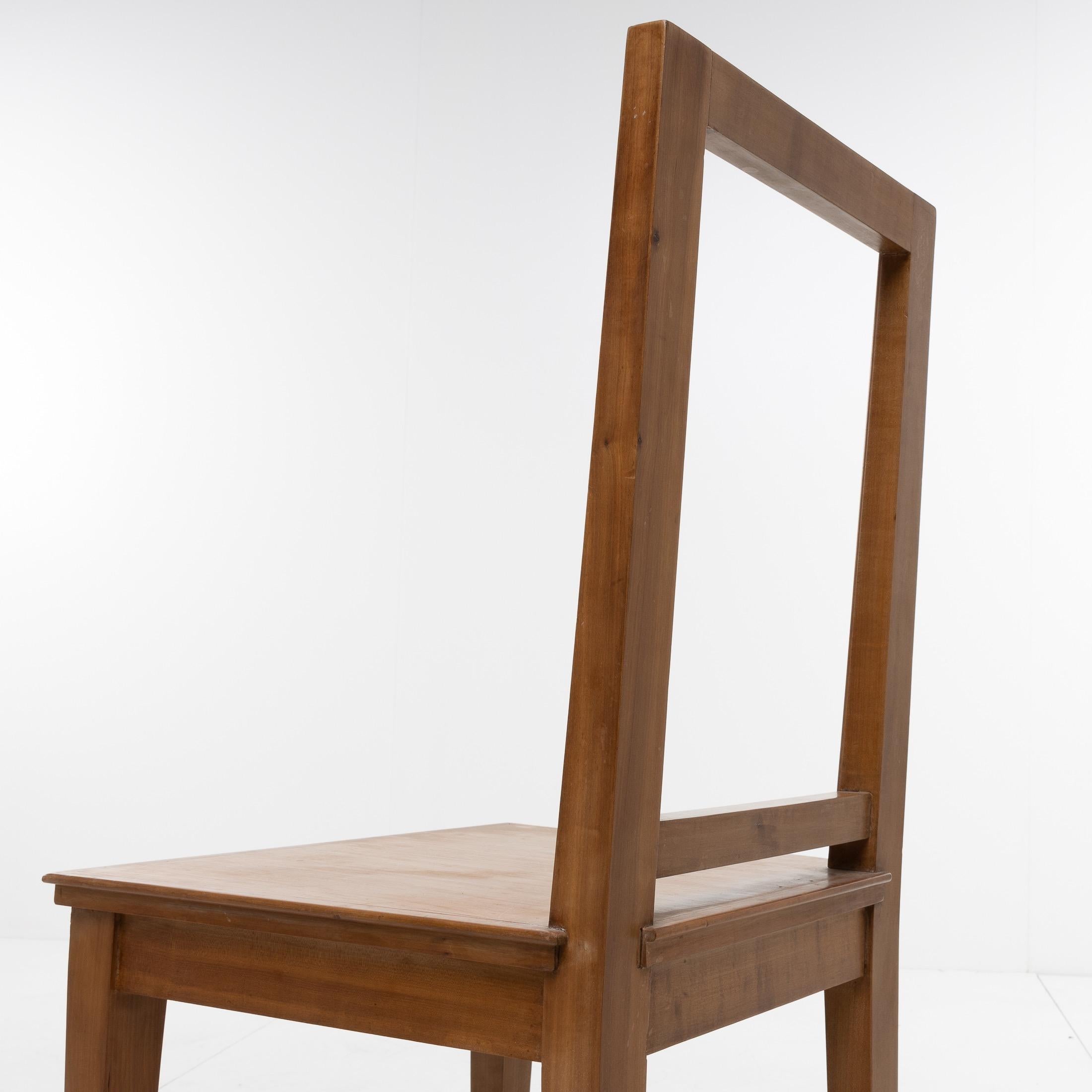 Fruitwood André Arbus, France, an Elegant Set of 4 Cherrywood Chairs