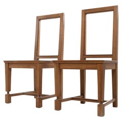 André Arbus, France, an Elegant Set of 4 Cherrywood Chairs